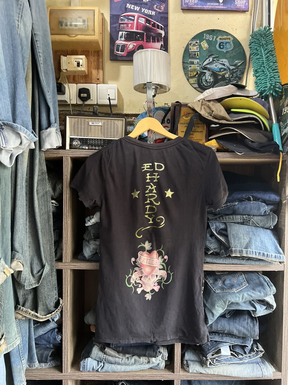 Ed Hardy 🔥Ed Hardy by Christian Audigier Kills Love Slowly Size S / US 4 / IT 40 - 3 Thumbnail