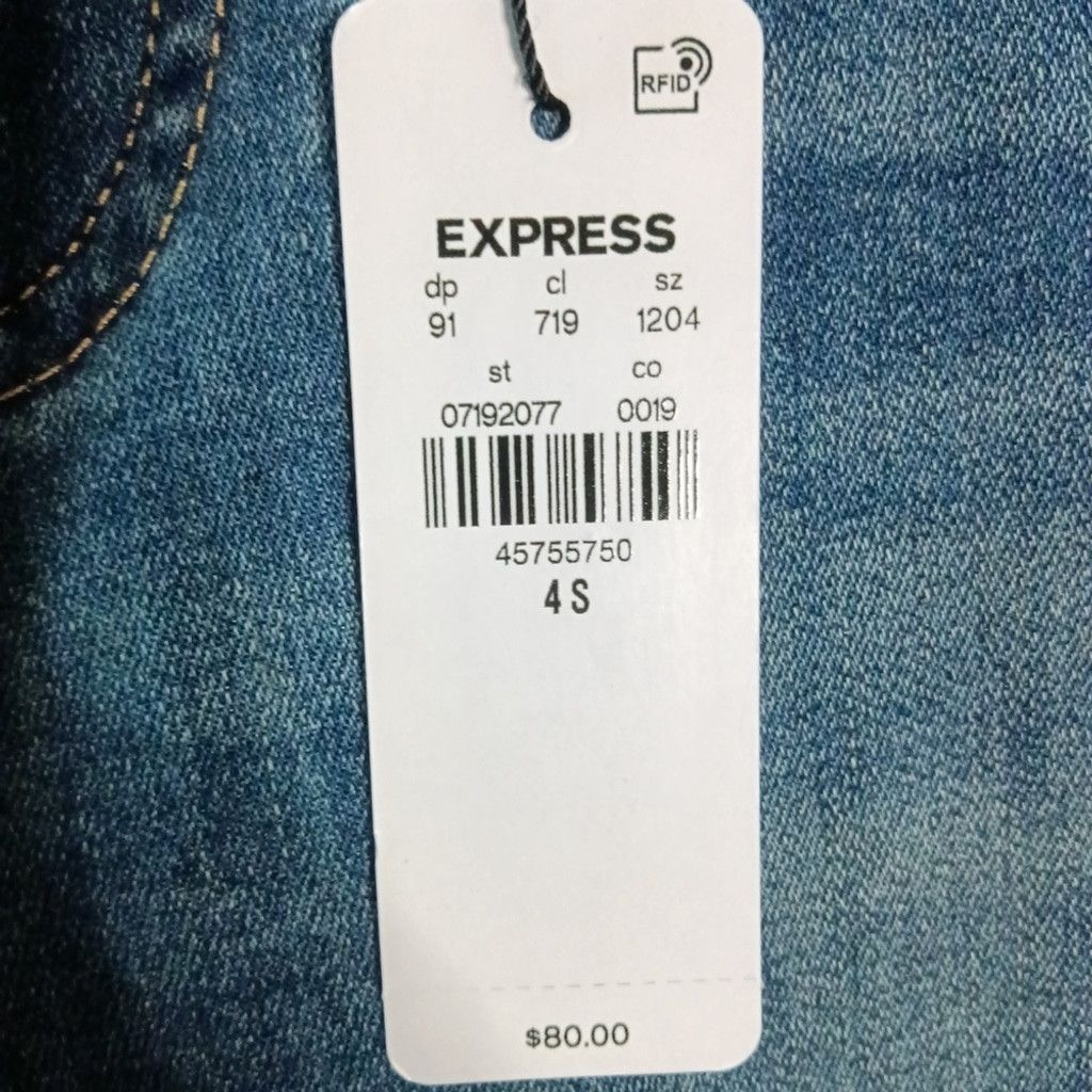 Express Express Mid Rise Skinny Jeans Medium Wash Stretch 4 S NWT Size 27" / US 4 / IT 40 - 3 Thumbnail