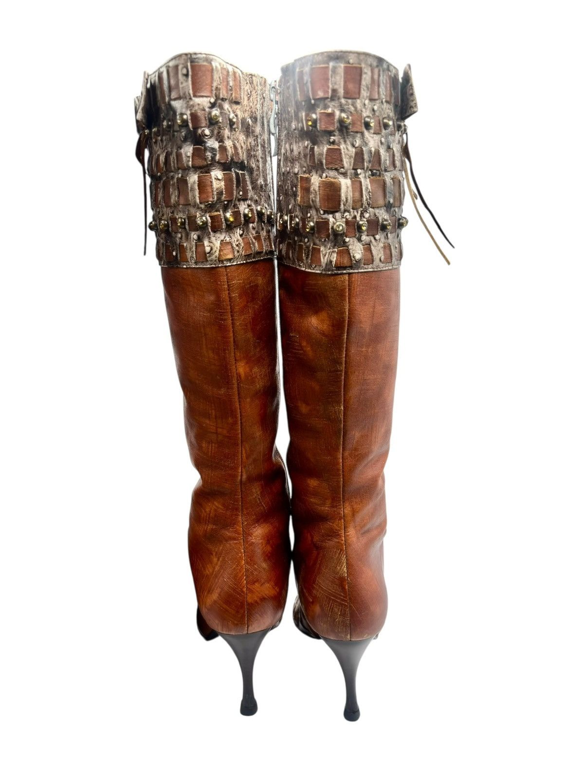 Vintage Vintage knee high brown leather boots Size 38 Size US 8 / IT 38 - 3 Thumbnail
