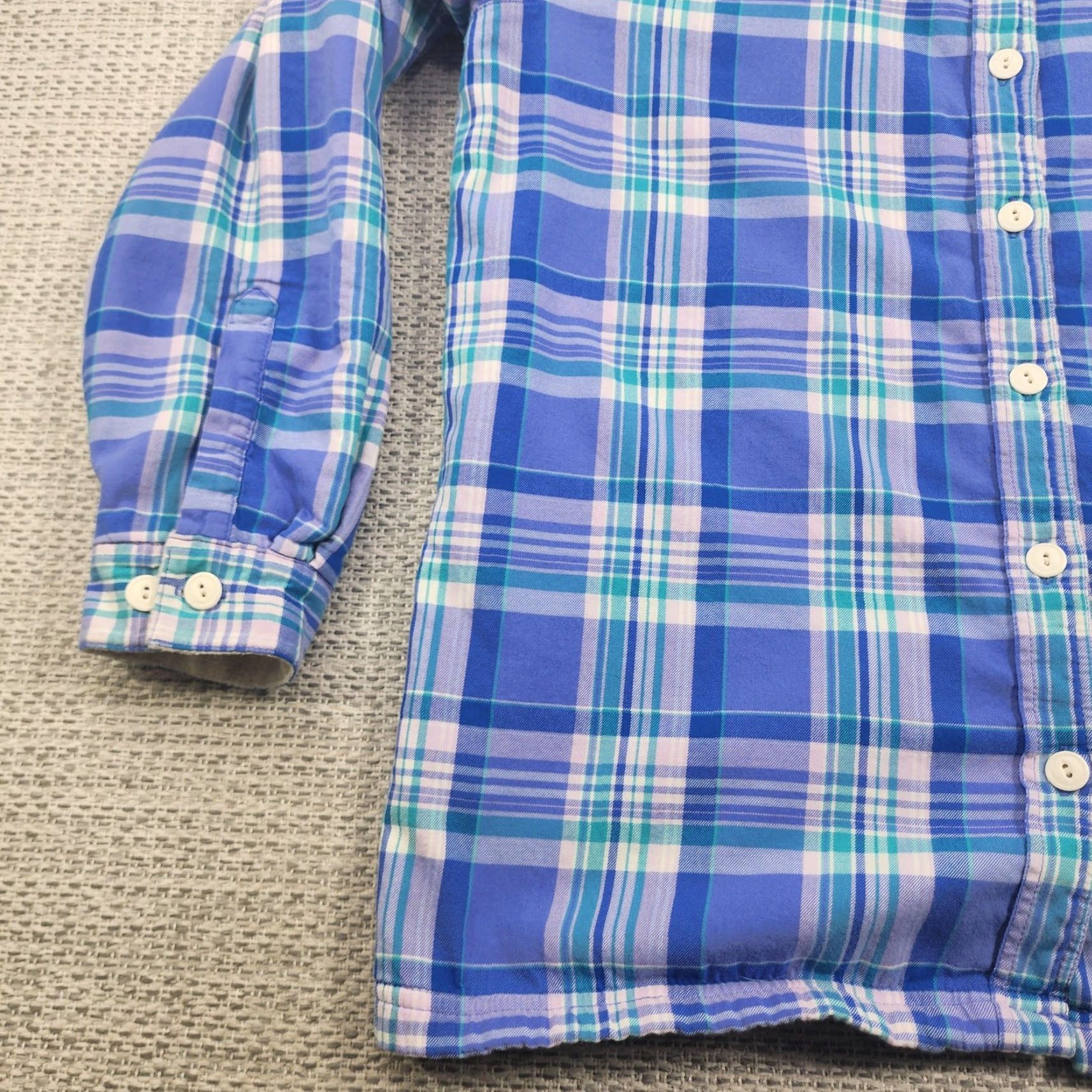 Vintage L.L.Bean Shirt Adult Medium Blue Plaid Fleece Lined Button Up Long Sleeve Size US M / EU 48-50 / 2 - 3 Thumbnail