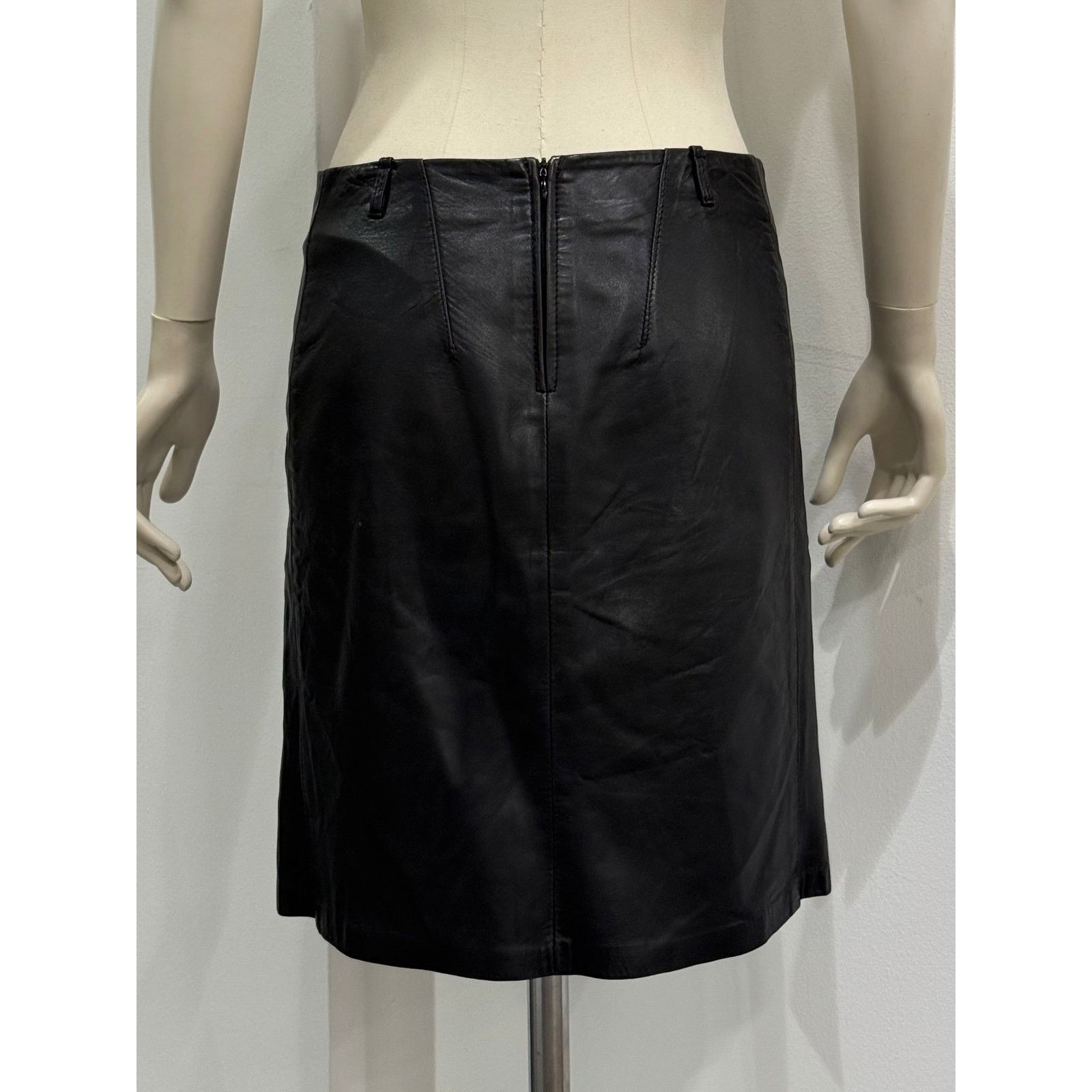 Ann Demeulemeester 1990s Ann Demeulemeester leather skirt Size S / US 4 / IT 40 - 5 Thumbnail