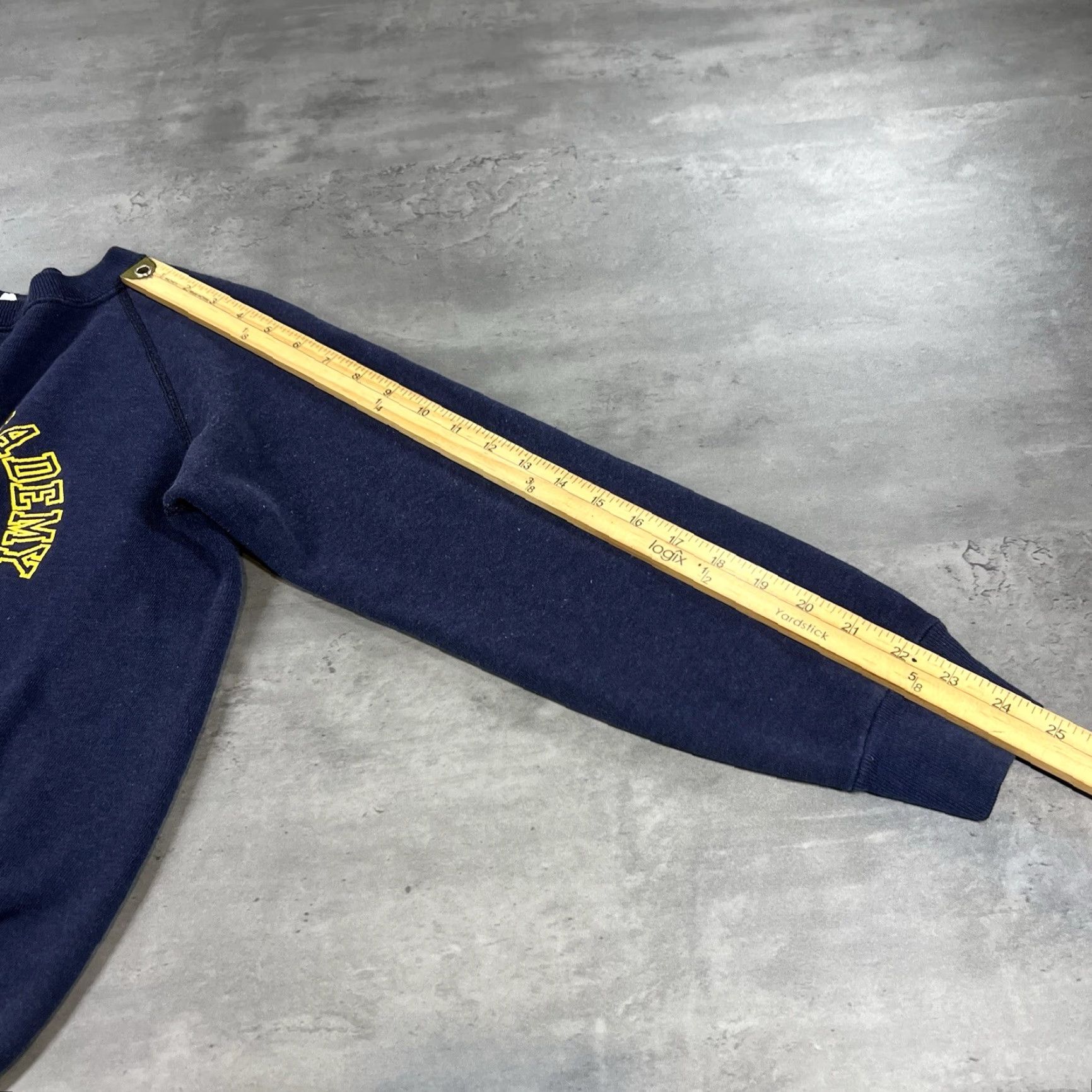 Velva Sheen VINTAGE US Naval Academy Sweatshirt Men's S Blue Print Army Size US S / EU 44-46 / 1 - 7 Thumbnail