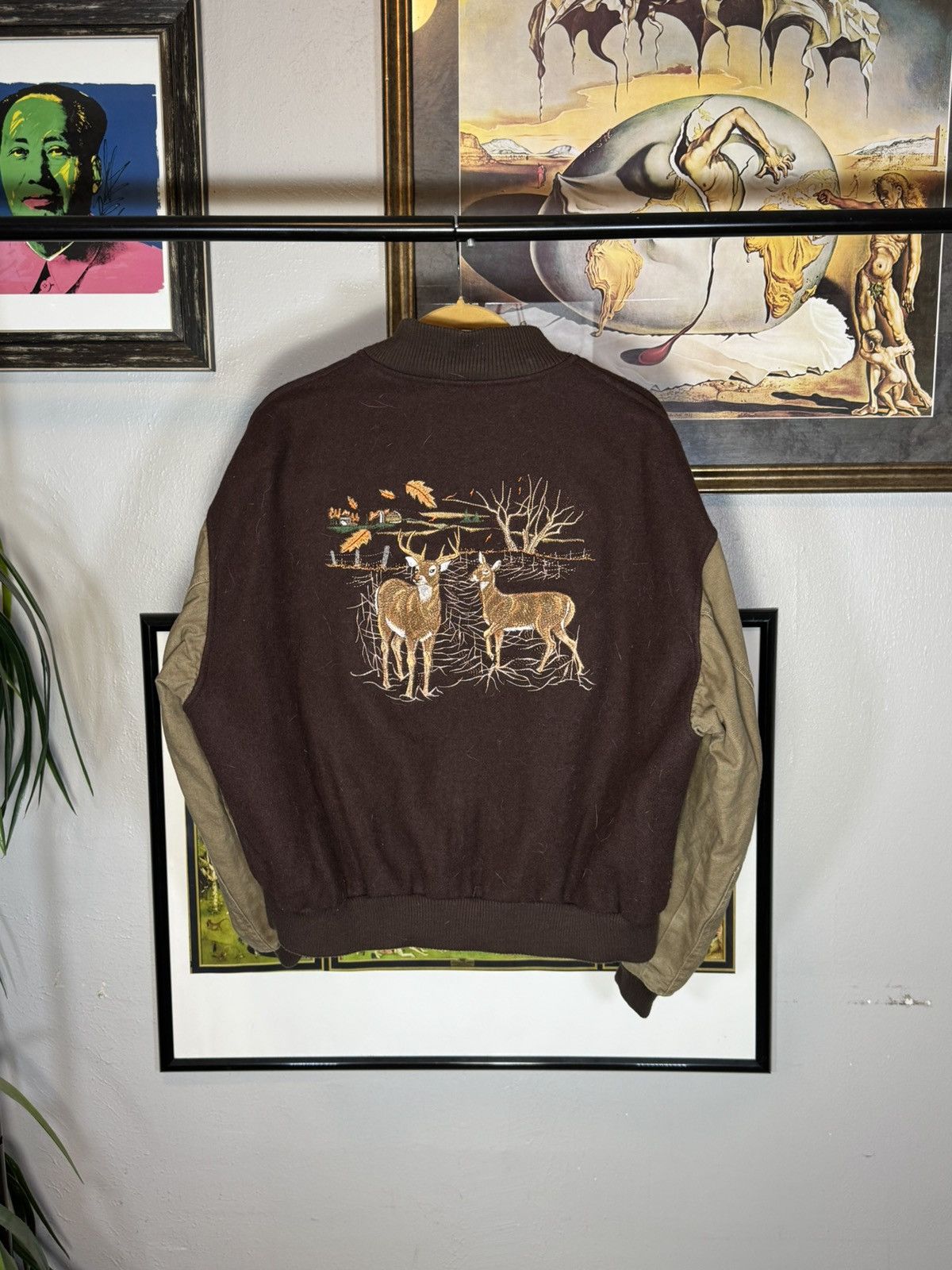 Vintage Vintage White Tail Deer Bomber Jacket Size US XL / EU 56 / 4 - 1 Thumbnail
