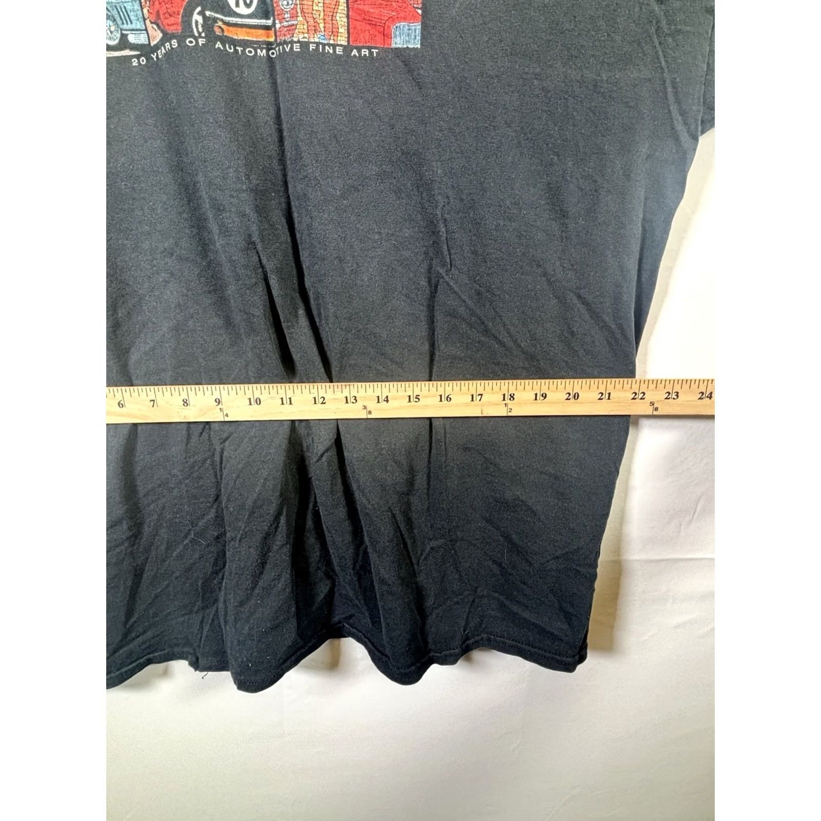 Gildan VINTAGE Dana Forrester "20 Years of Automotive Fine Art" Men's Graphic T-Shirt 2XL Black Cotton Knit Logo Gildan 90s Shirt Mens Size US XXL / EU 58 / 5 - 5 Thumbnail