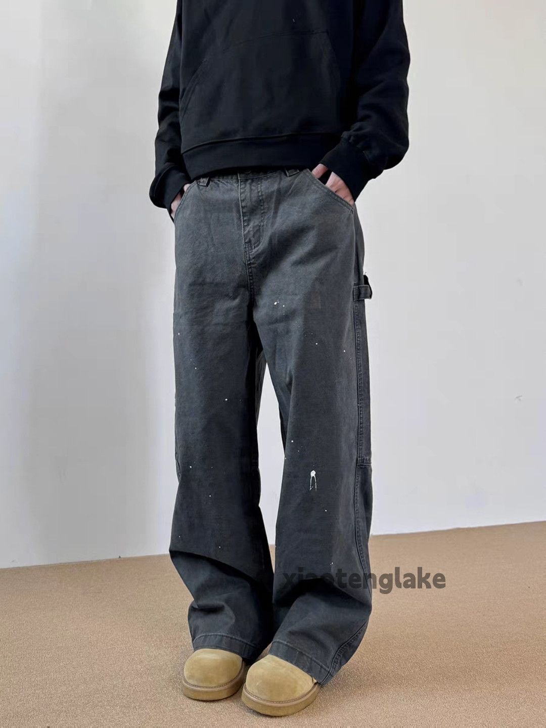 Designer × Vintage washed faded paint stain loose baggy carpenter pants Size US 30 / EU 46 - 3 Thumbnail