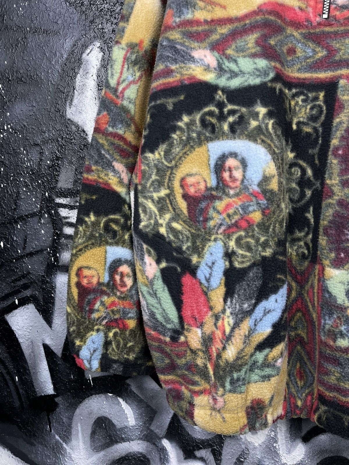 Vintage Vintage Native American Print Half Zip Fleece Jacket Size M Size US L / EU 52-54 / 3 - 11 Thumbnail