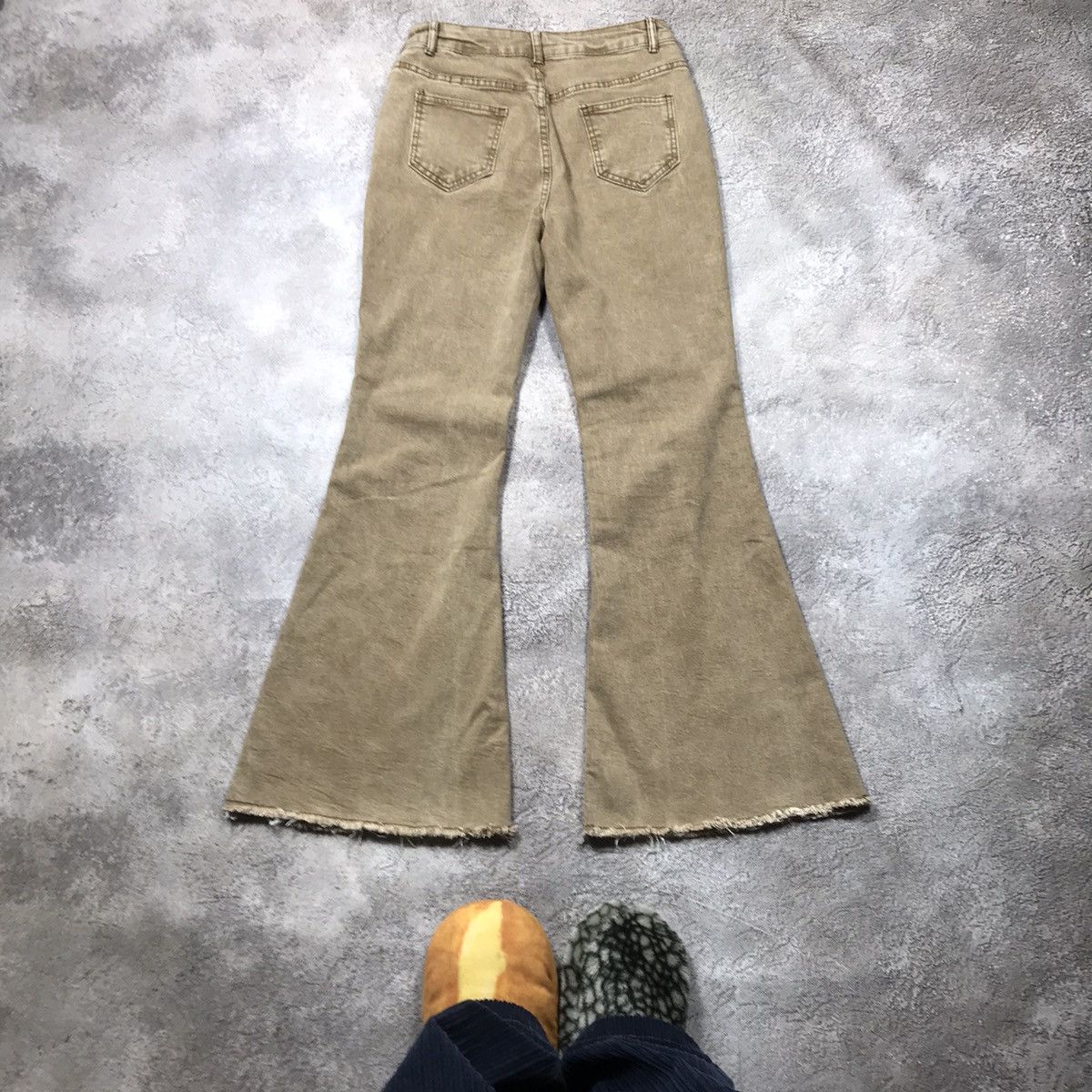 Vintage Y2K Distressed Flared Jeans Sun Faded Grunge Baggy Logo 27 Size 27" / US 4 / IT 40 - 3 Thumbnail