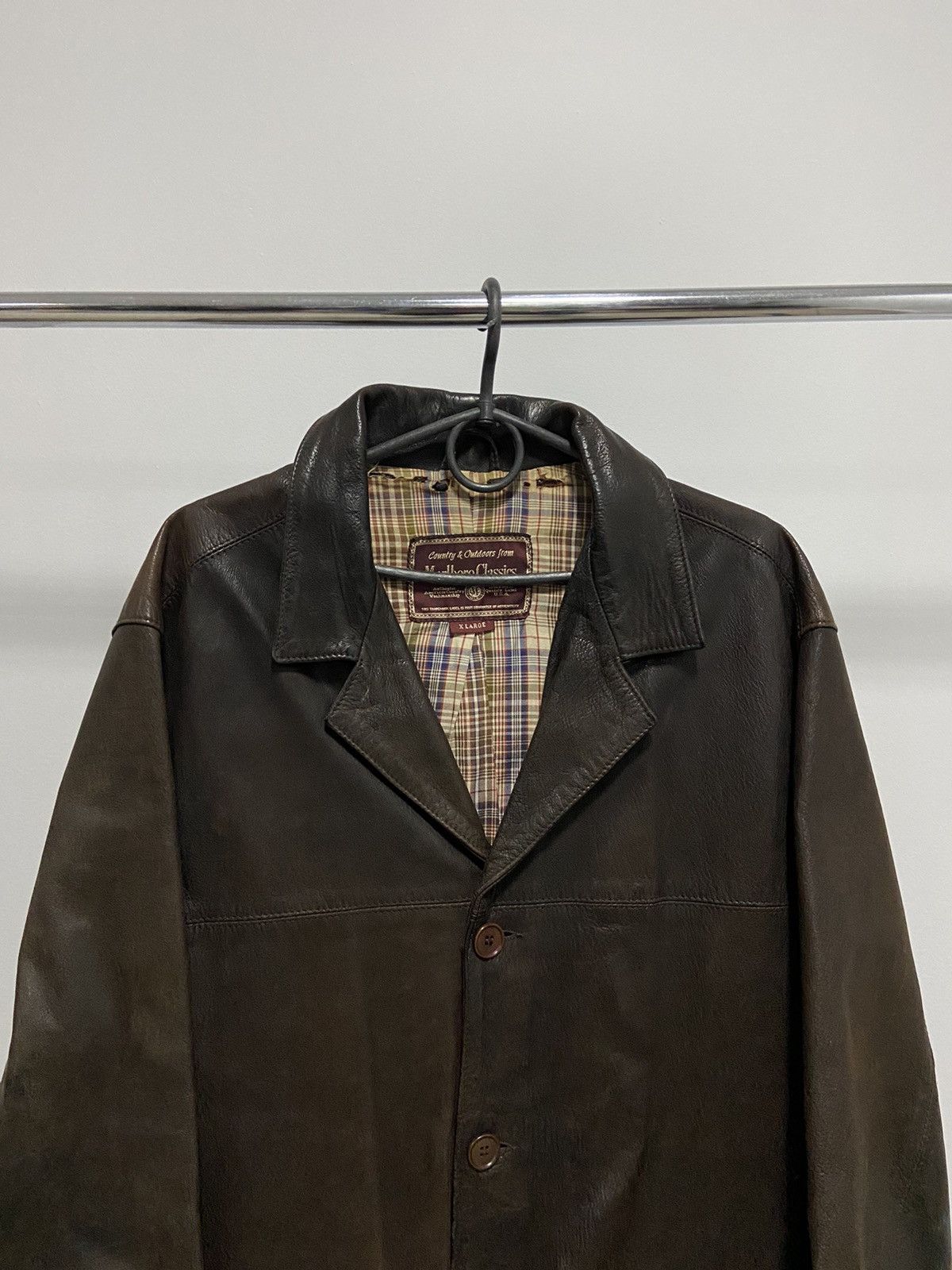 Marlboro × Marlboro Classics × Vintage Marlboro classics leather jacket coat vintage brown Size US XL / EU 56 / 4 - 2 Thumbnail
