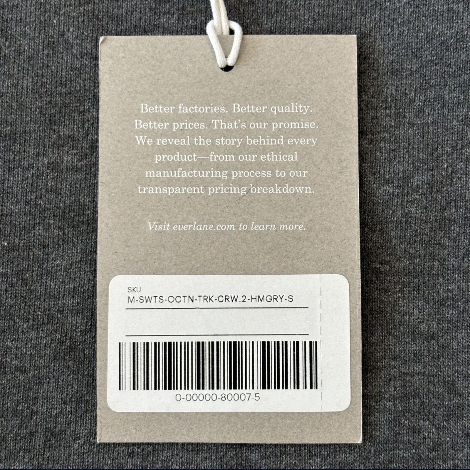Everlane Everlane Organic Cotton French Terry Crewneck Grey Small Size US S / EU 44-46 / 1 - 6 Thumbnail