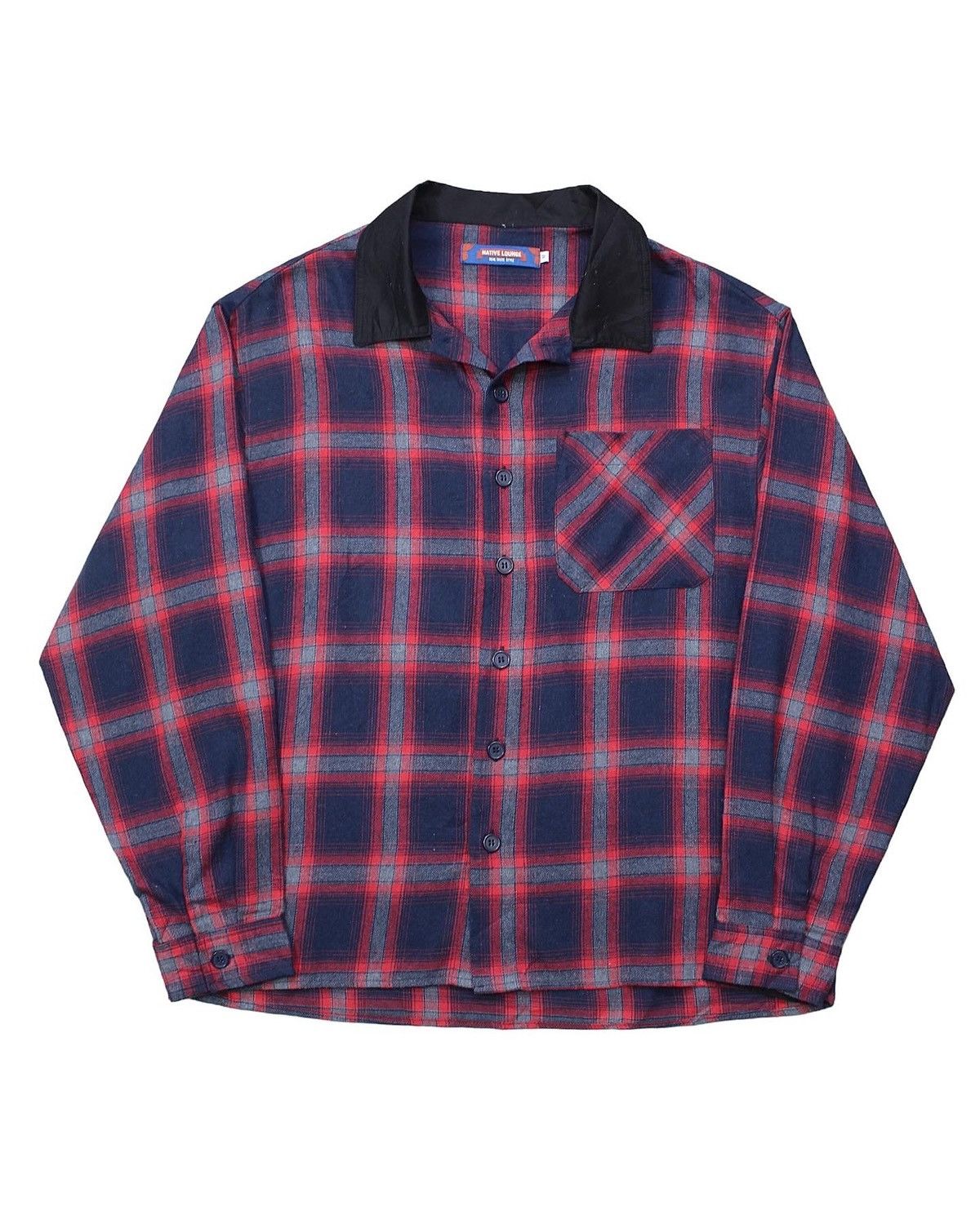 image of Vintage Native Lounge Flannel in Red Tartan, Men's (Size XL)