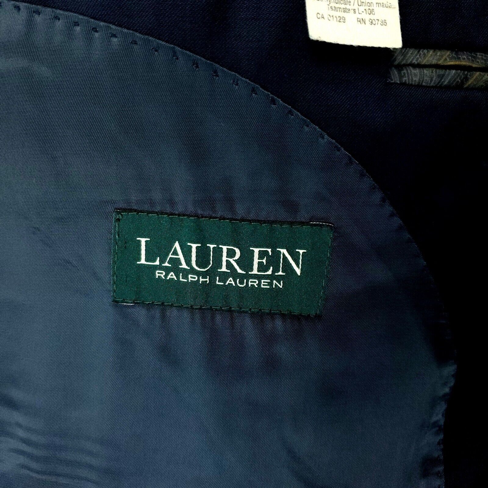 Lauren Ralph Lauren Lauren Ralph Lauren Wool 2 Button Blazer 40R Solid Blue Size 40R - 7 Thumbnail