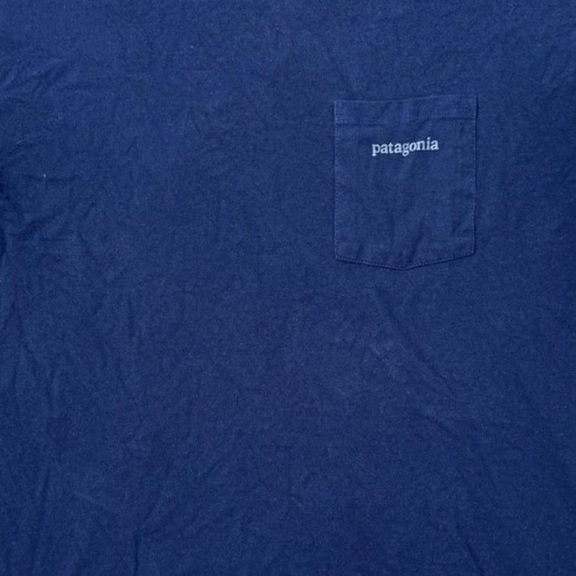 Patagonia VINTAGE Patagonia Line Logo Ridge Stripe Organic Pocket T-Shirt Navy Blue Small Mens Size US S / EU 44-46 / 1 - 3 Thumbnail