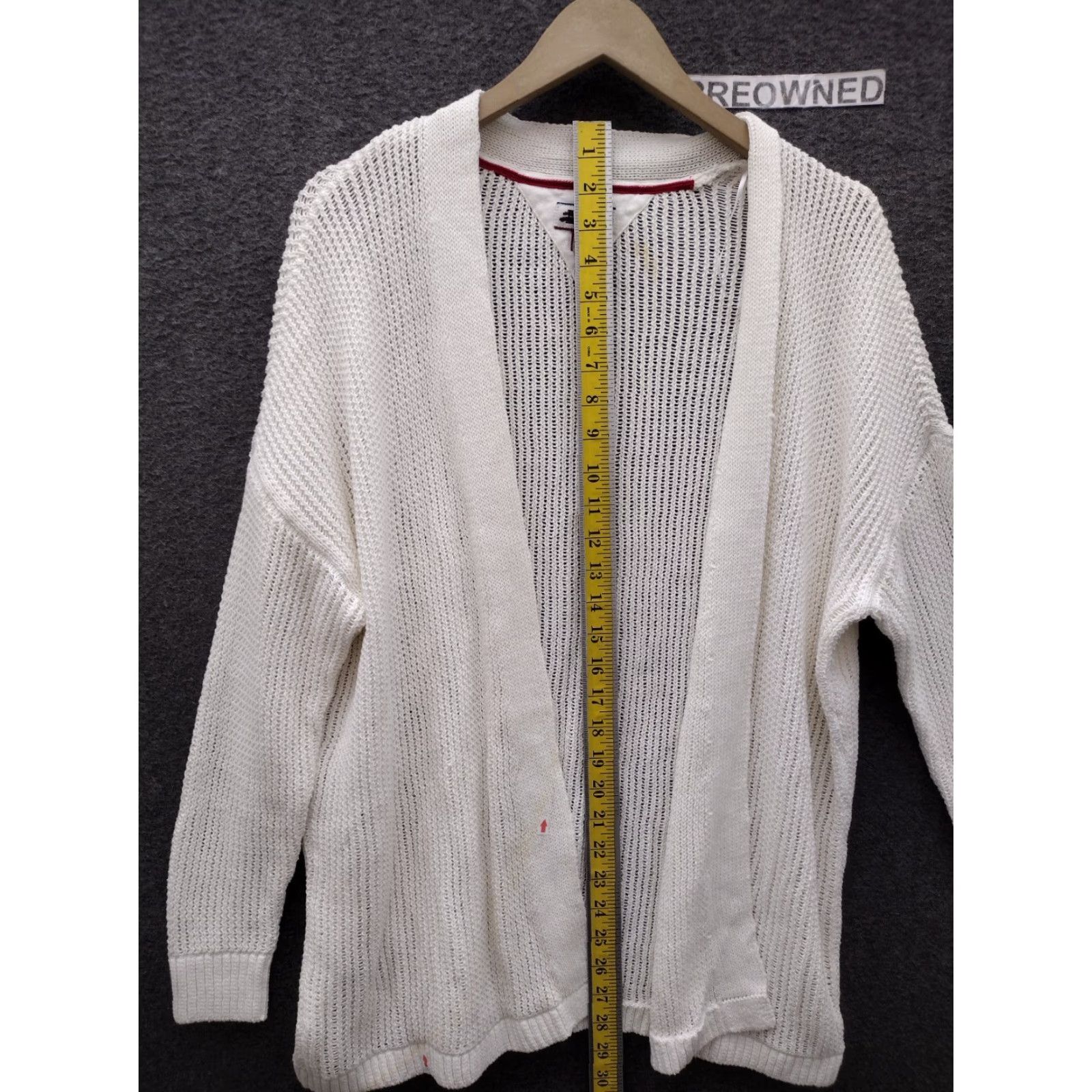 Tommy Hilfiger Tommy Hilfiger Veronica Open-Front Cardigan Ivory Size S Size S / US 4 / IT 40 - 4 Thumbnail