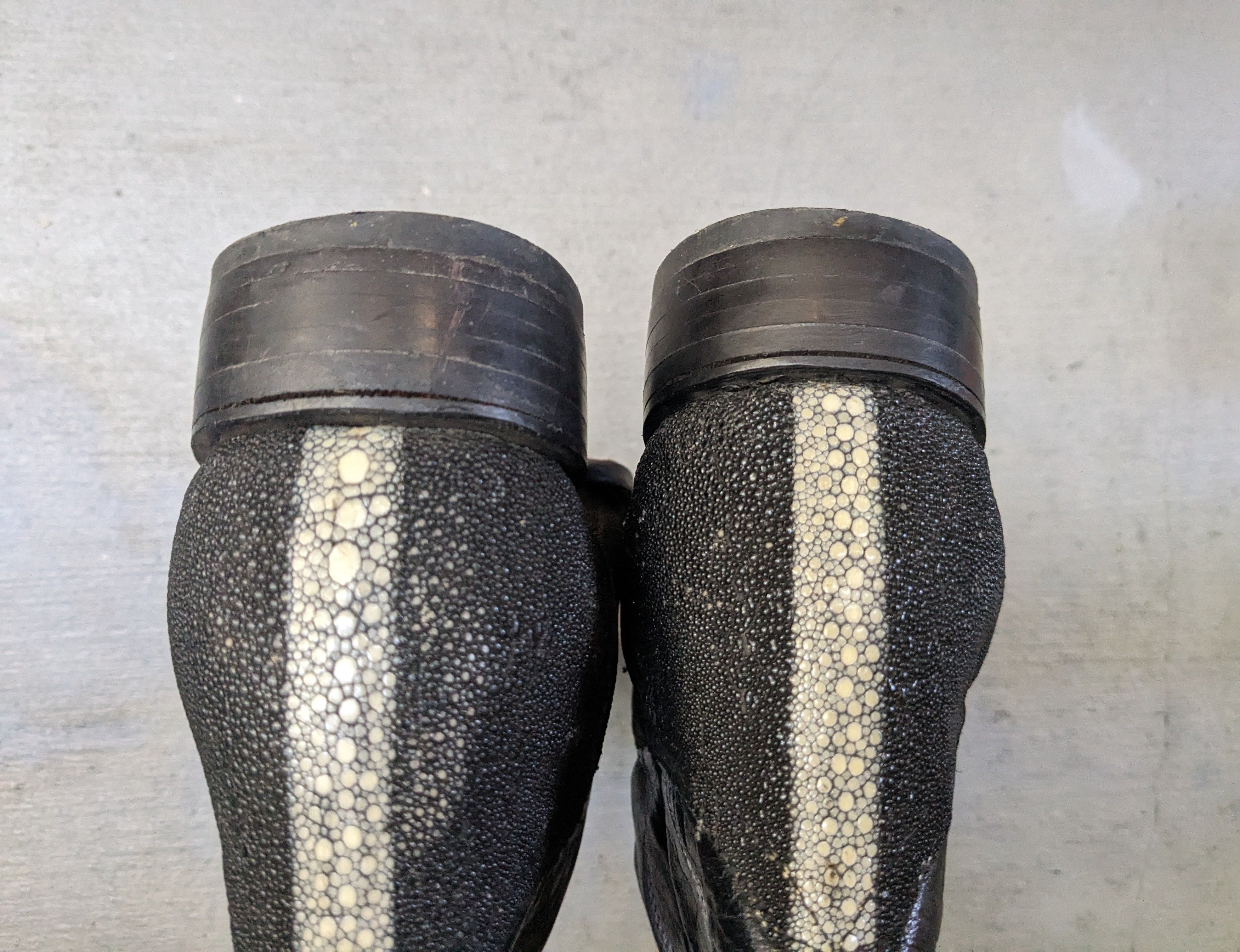 Vintage Black Stingray Cowboy Boots Leather 9.5 Botas Mexico Size US 9.5 / EU 42-43 - 18 Thumbnail