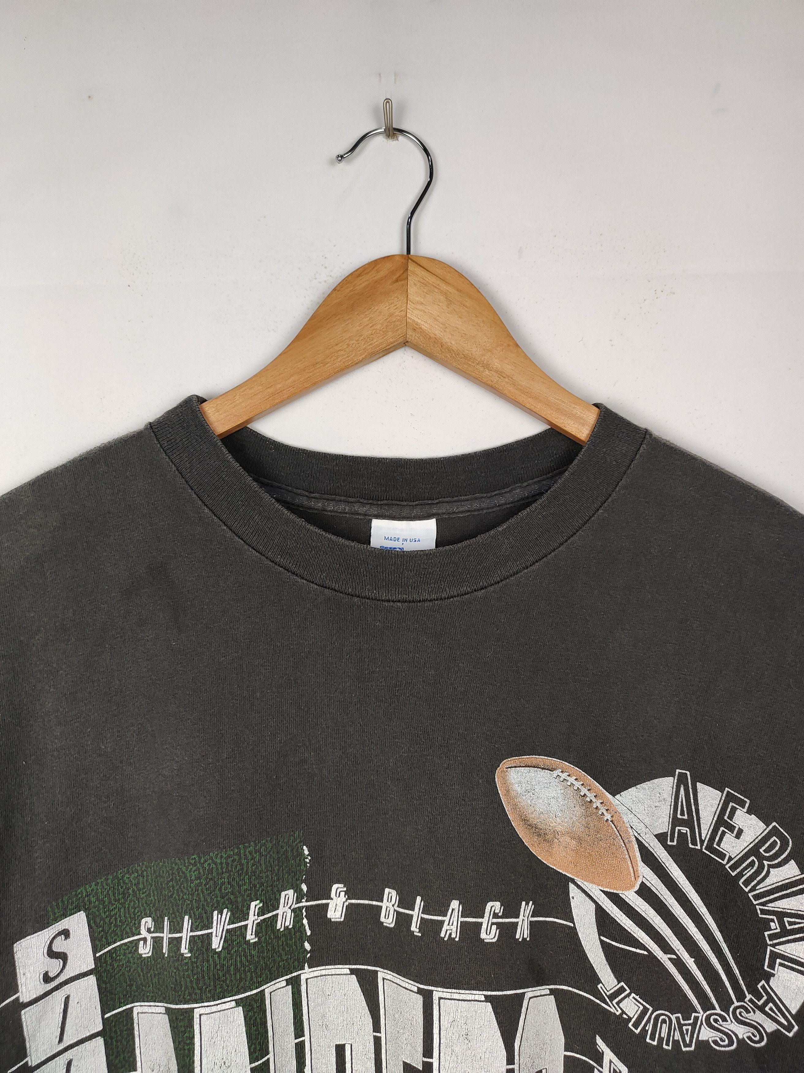 NFL × Salem Sportswear × Vintage Vintage 90s NFL Oakland Raiders Salem Sportwear Shirt Size US M / EU 48-50 / 2 - 2 Thumbnail