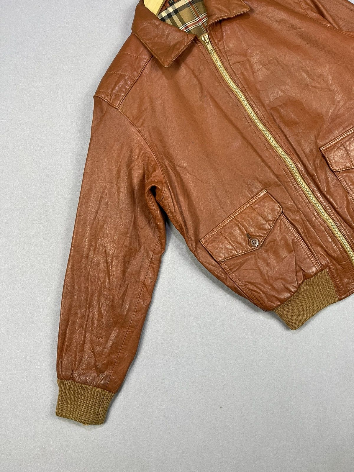 Japanese Brand VINTAGE LEATHER JACKET NOVA CHECK LINED Size US S / EU 44-46 / 1 - 5 Thumbnail