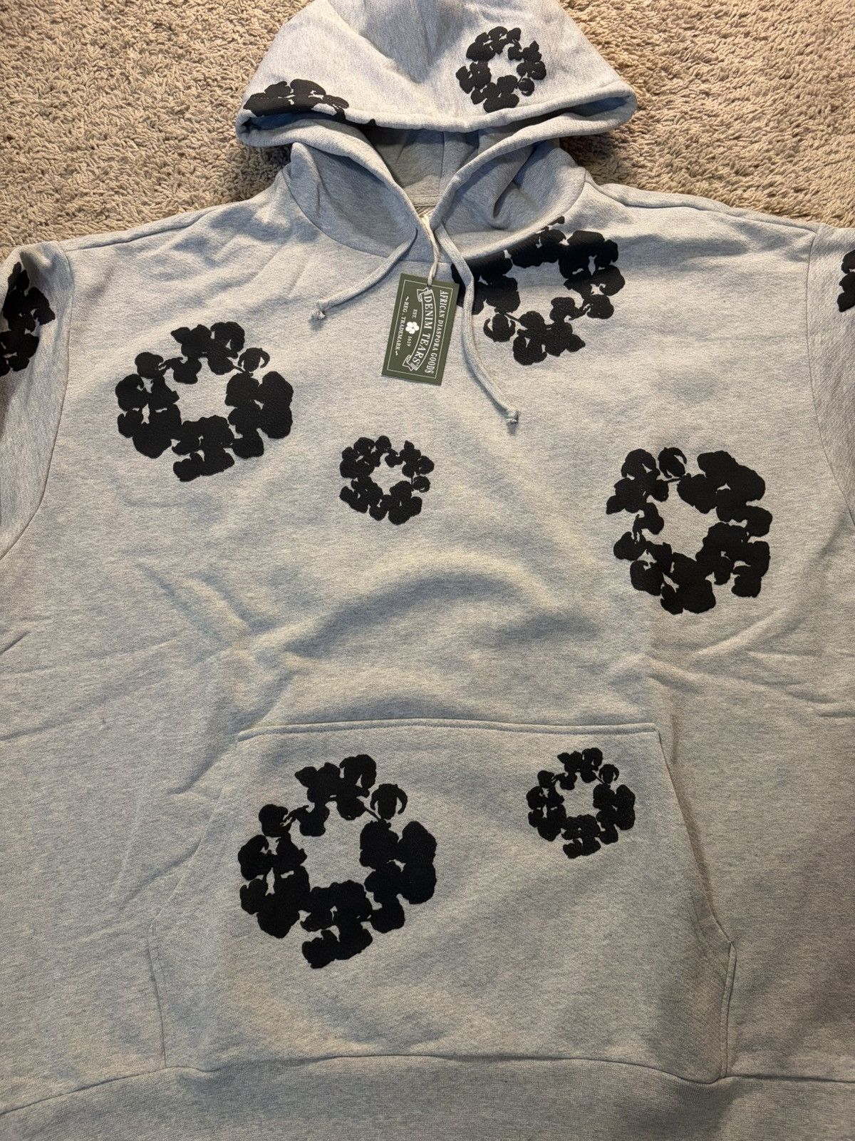 DENIM TEARS Denim Tears Black Cotton Wreath Hoodie Grey Size US XL / EU 56 / 4 - 3 Thumbnail