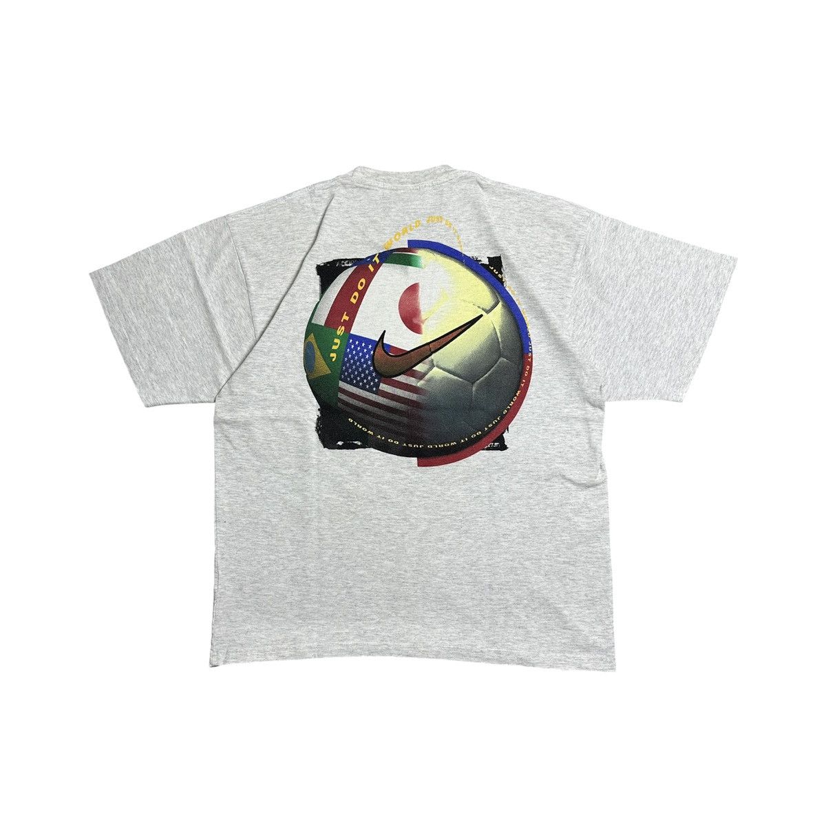 Nike Vintage 90s Nike Just Do It World Cup Soccer Size US M / EU 48-50 / 2 - 1 Thumbnail