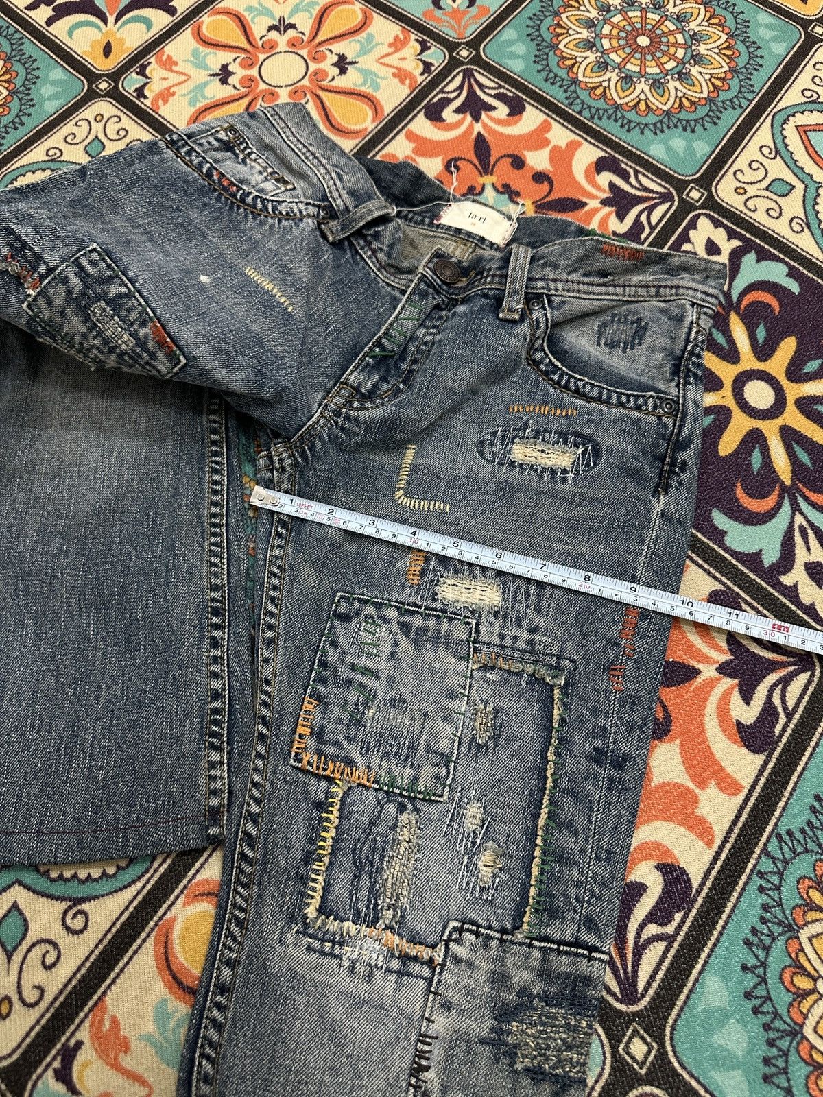 Other Japanese A'r Flare Recontructed Patchwork Flared Denim Size US 29 - 9 Thumbnail