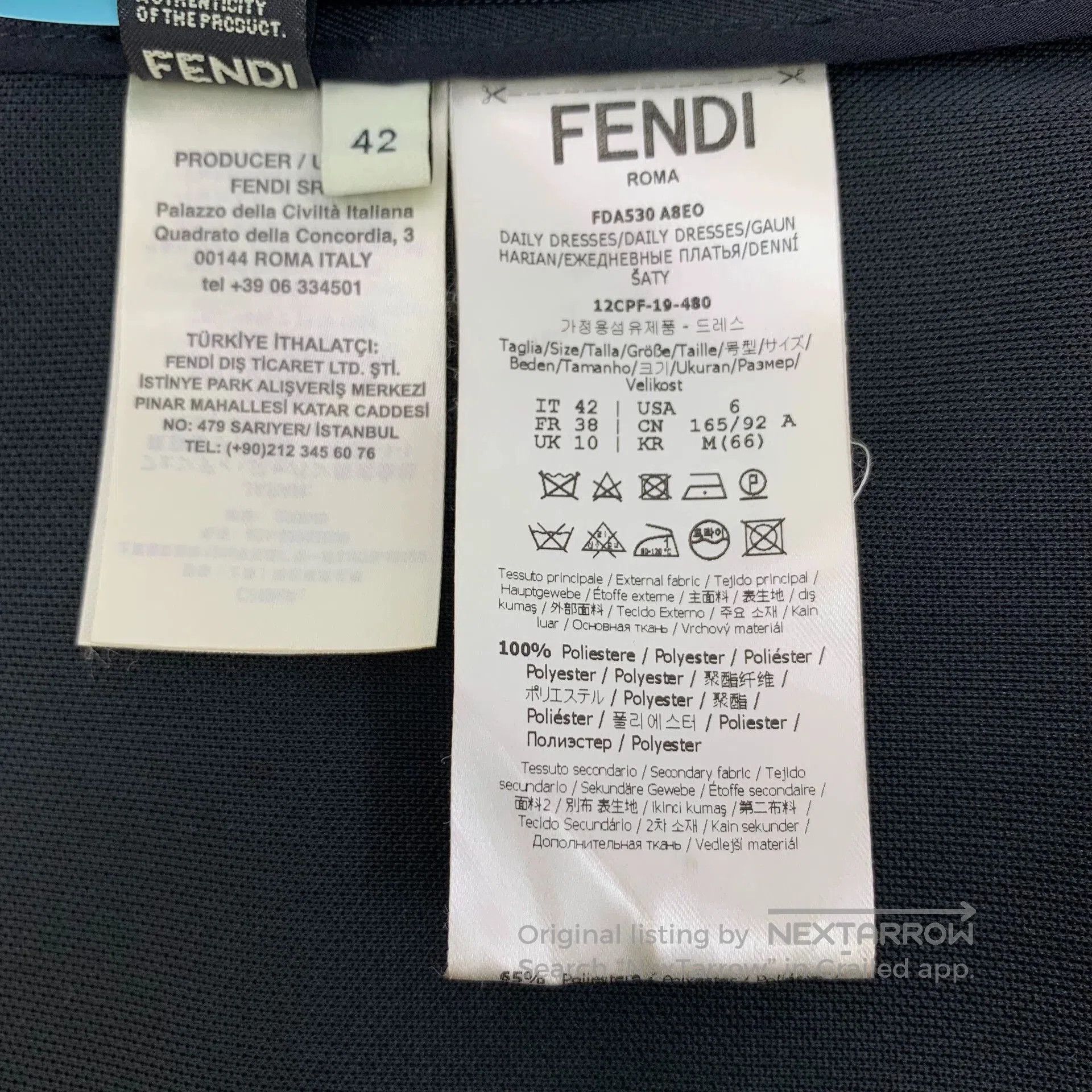 Fendi fendi black sleeveless dress with colorful stripes. Size US 26 / EU 42 - 6 Thumbnail