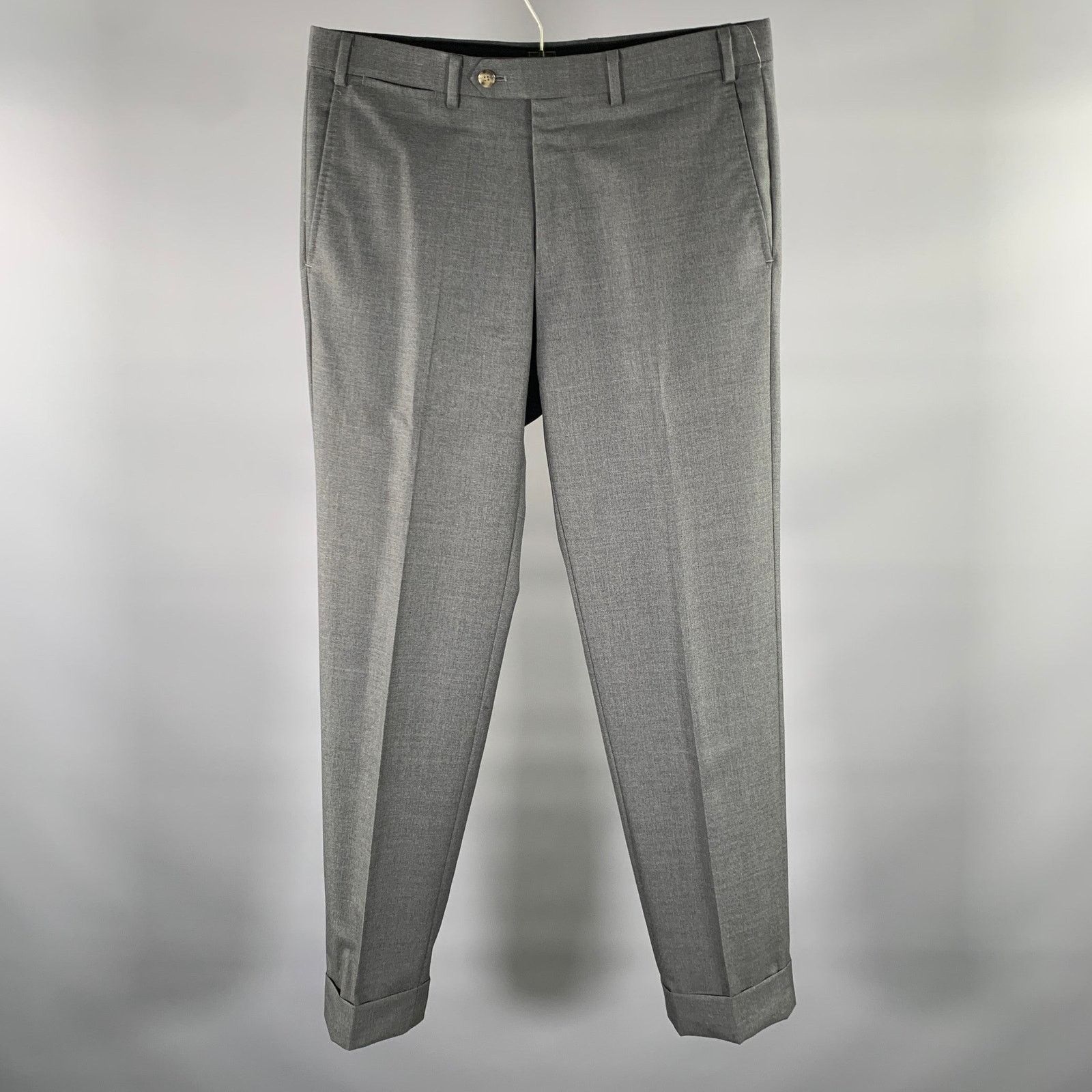 Other ATELIER MUNRO Size 32 Dark Grey Wool Slim Fit Dress Pants Size US 32 / EU 48 - 1 Thumbnail
