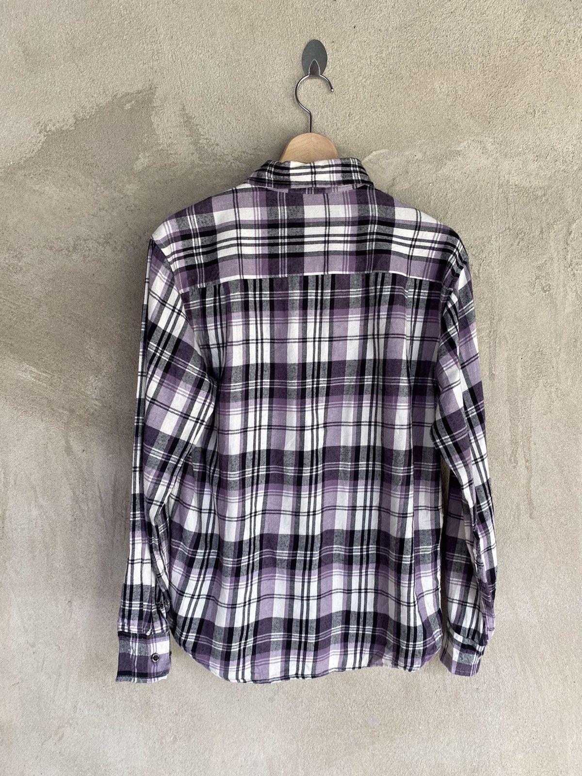 Japanese Brand Mr. Junko Rare Design Plaid Tartan Flannel Shirt Button Up Size US M / EU 48-50 / 2 - 7 Thumbnail