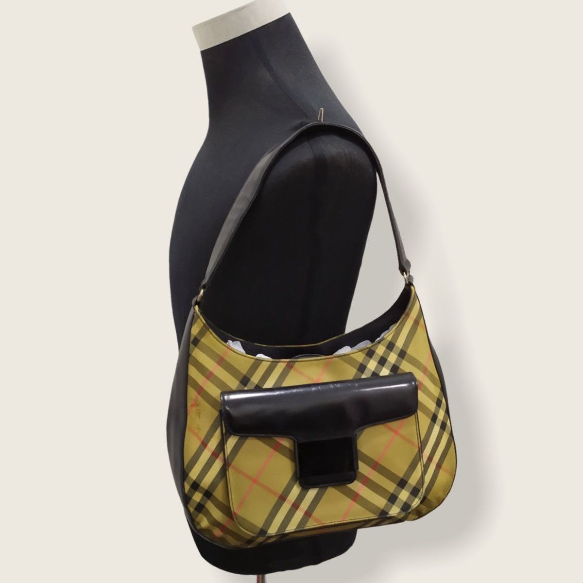 Burberry ‼️LASTDROP‼️BURBERRY NOVA CHECK SHADOW LEATHER SHOULDER BAG Size ONE SIZE - 13 Thumbnail