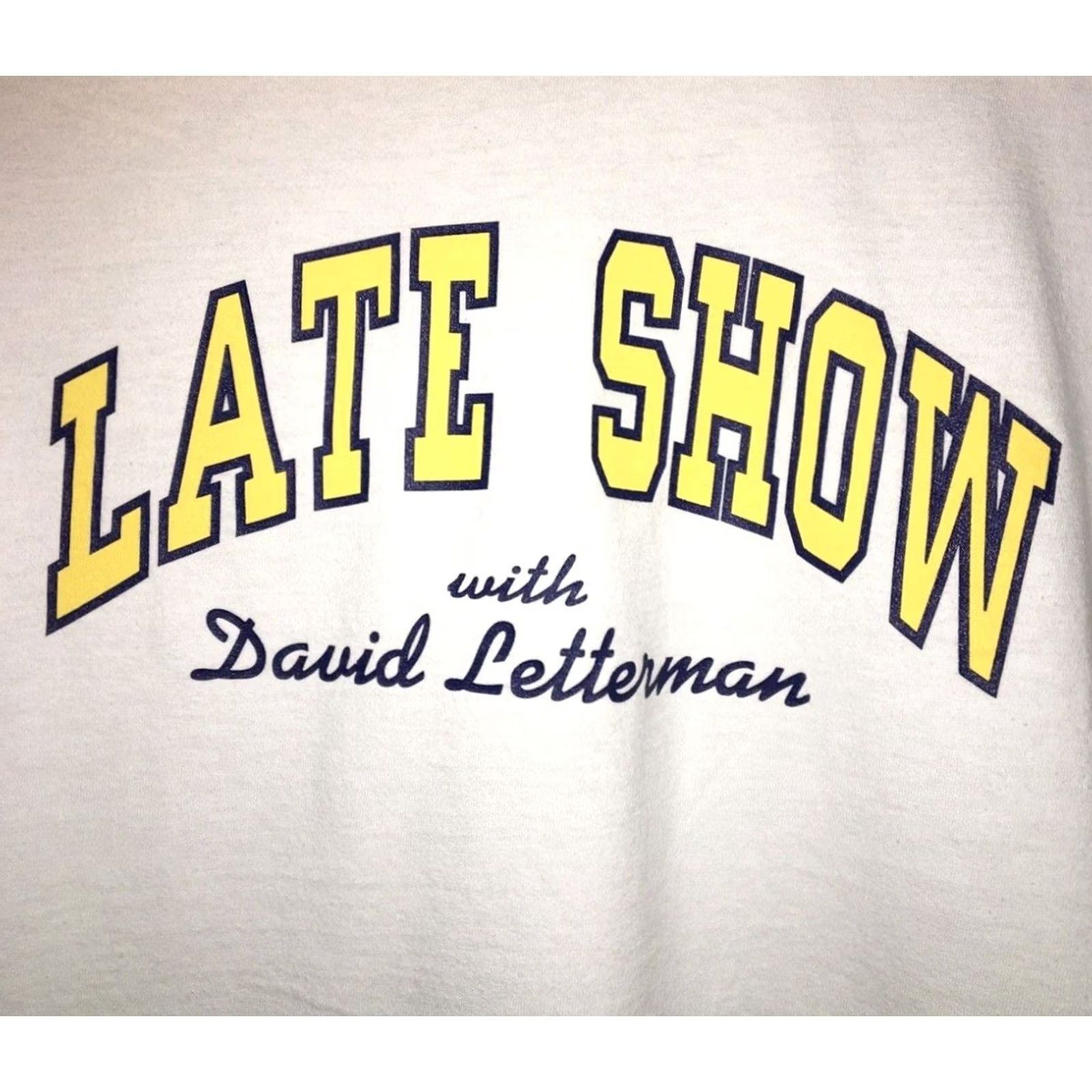 Gildan VINTAGE David Letterman CBS White Short Sleeve T-Shirt Men M USA 90s Short Sleeve Mens M White 90s USA David Letterman Shirt Size US M / EU 48-50 / 2 - 2 Thumbnail