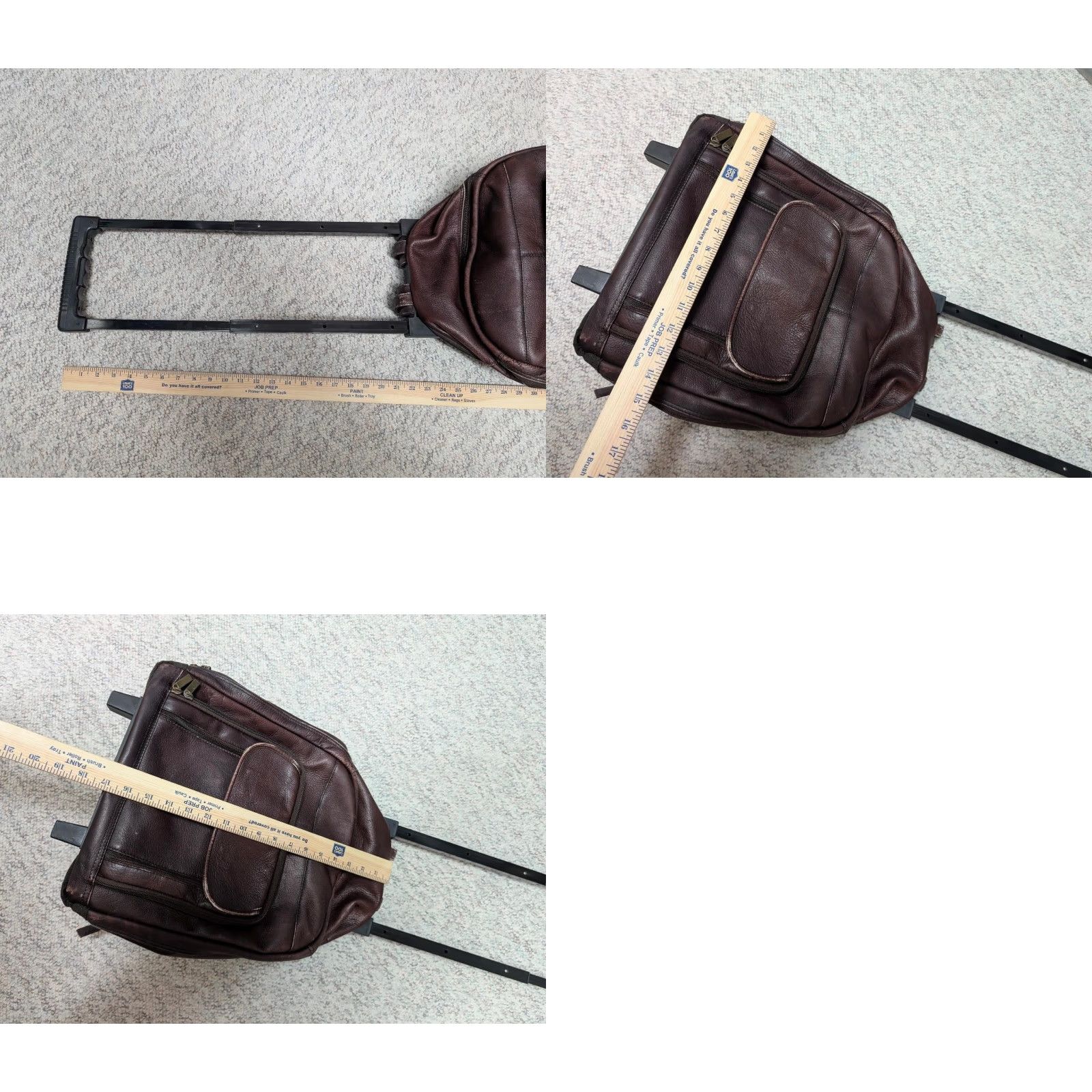 Vintage VINTAGE COLUMBIA LEATHER BACKPACK Brown Leather Cowhide Travel Rollin g Carry-on Unisex Adults Medium 18x14x8" Backpack Brown 90s 2000s Mens Women s Size ONE SIZE - 9 Thumbnail