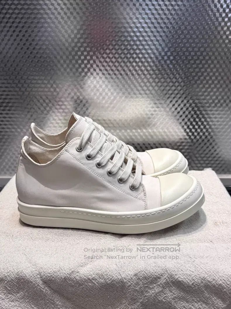 Rick Owens Rick Owens Double-threaded satin canvas pure white Grand C Size US 6.5 / IT 36.5 - 3 Thumbnail