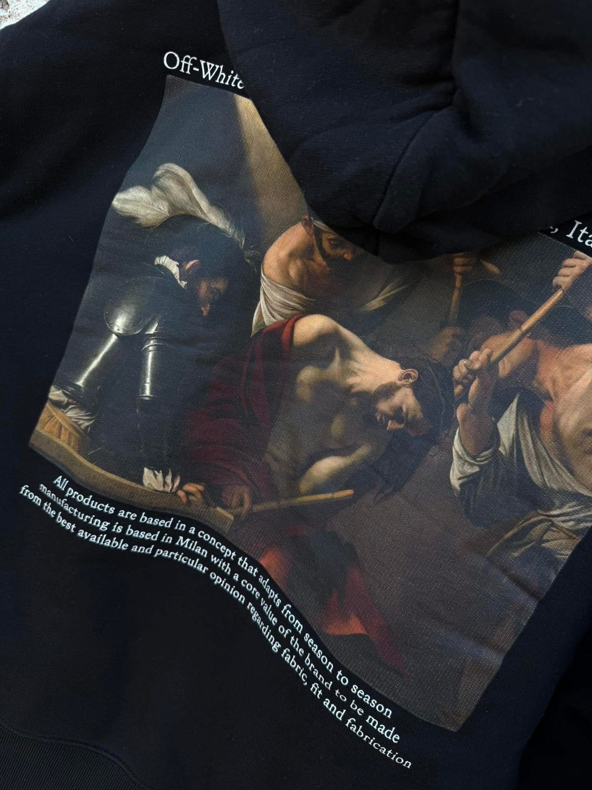 Off-White Off-White „Drawstring Caravaggio ” Black Hoodie. Size US M / EU 48-50 / 2 - 5 Thumbnail