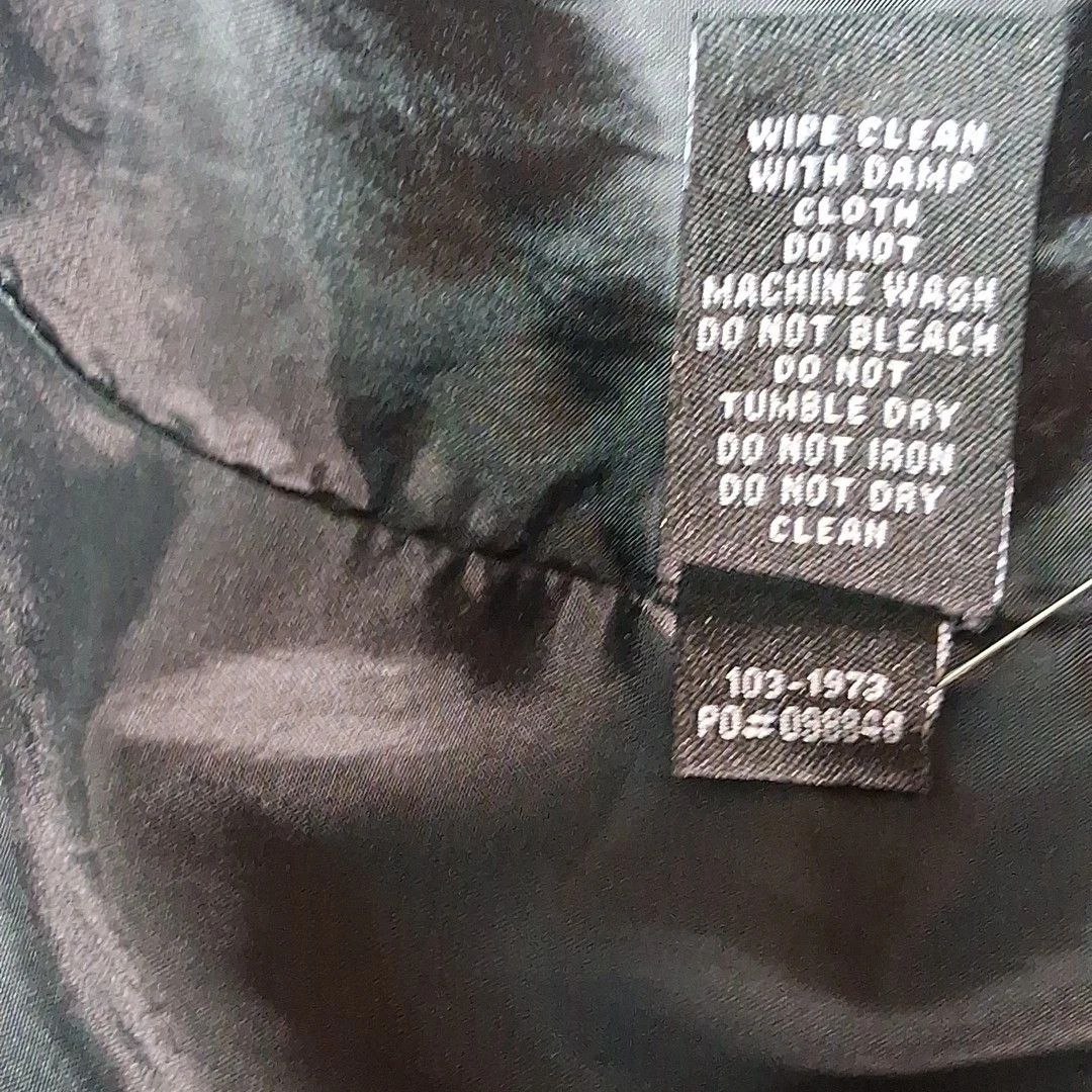 Other J2 By Jou Jou Black Faux Leather Cropped Bomber Jacket Size XL / US 12-14 / IT 48-50 - 6 Thumbnail