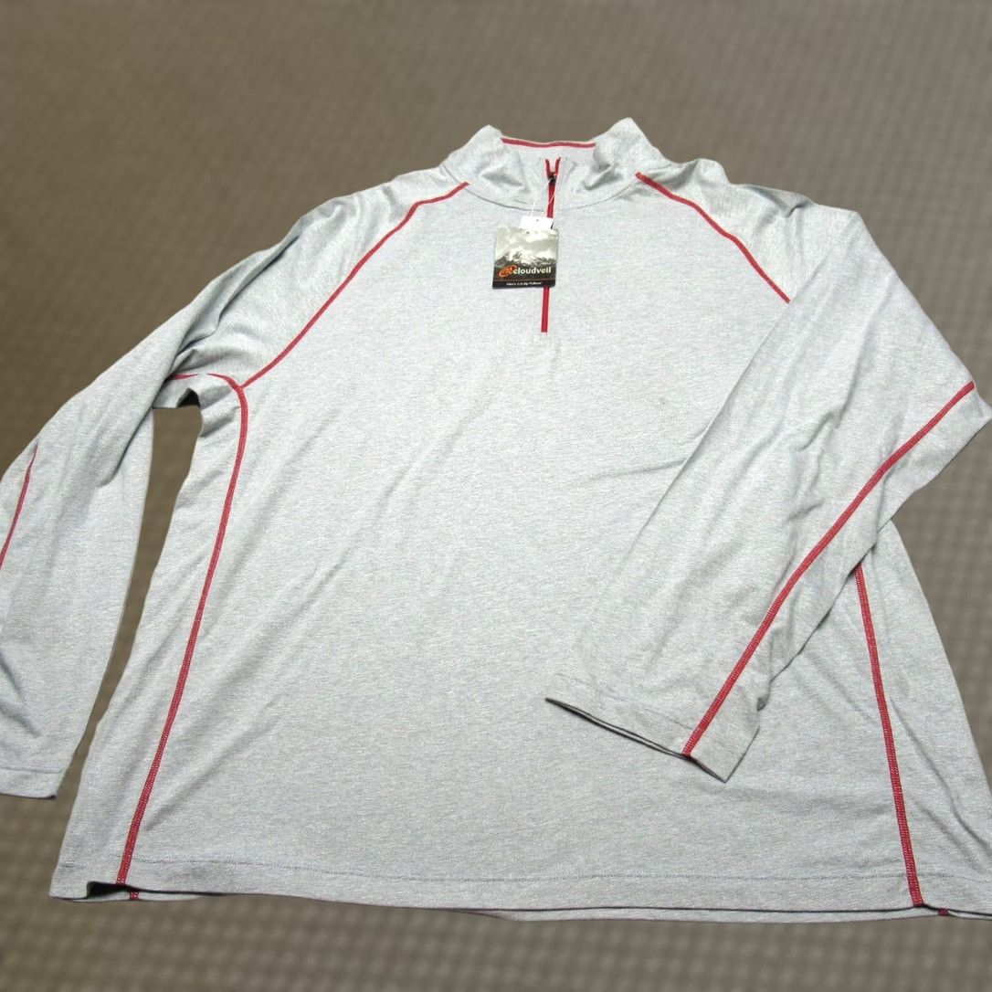 Vintage Cloudveil Shirt Mens 2XL Gray 1/4 Zip Pullover Lightweight Quick Dry Breathable Wicking Outdoor Activewear Sports Shirt Mens Size US XXL / EU 58 / 5 - 1 Thumbnail