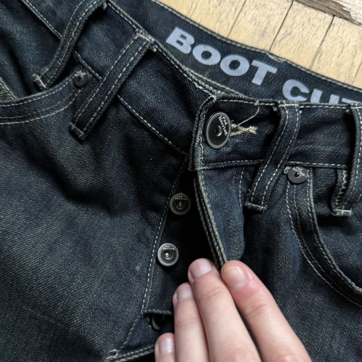 If Six Was Nine 📌 Vintage Red Herring Y2K Distressed Bootcut Washed LGB Jean Size US 32 / EU 48 - 8 Thumbnail