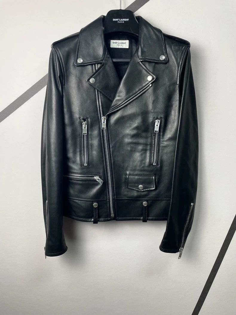 Saint Laurent Paris Saint Laurent Paris Motorcycle leather jacket-2506 Size US S / EU 44-46 / 1 - 1 Thumbnail