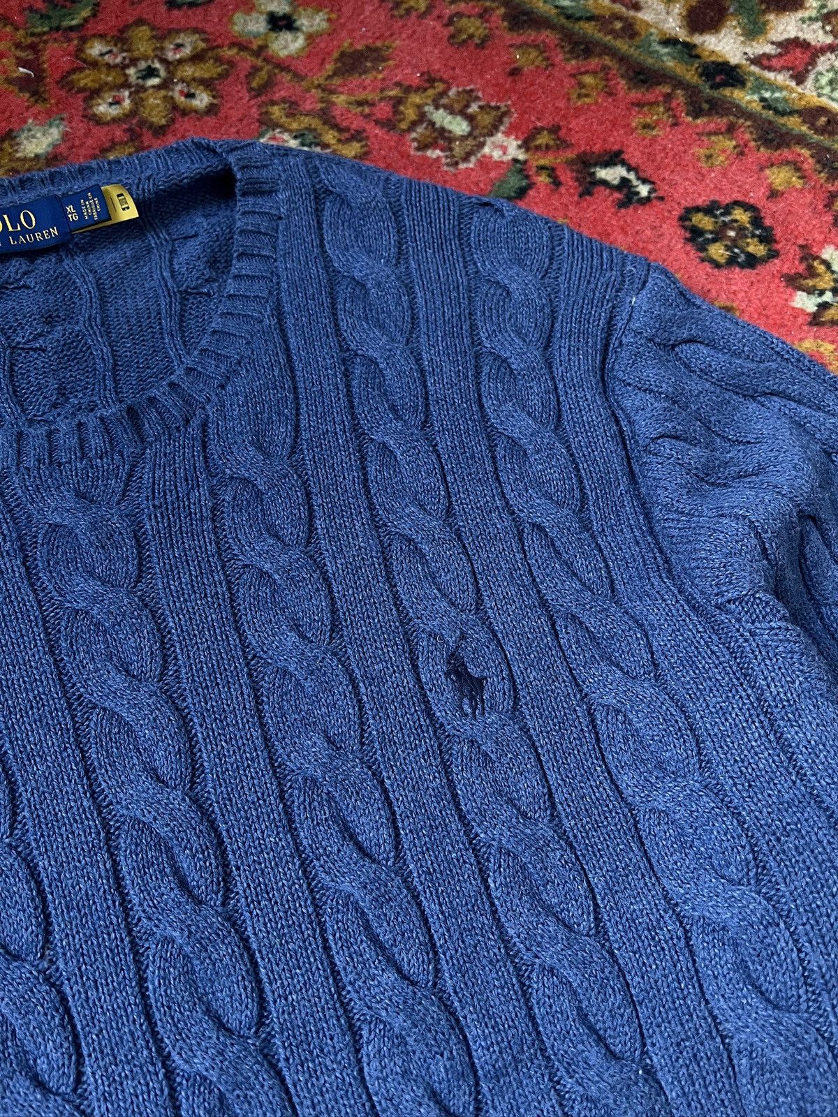 Polo Ralph Lauren Polo Ralph Lauren knitted cable old money sweater y2k Size US XL / EU 56 / 4 - 4 Thumbnail