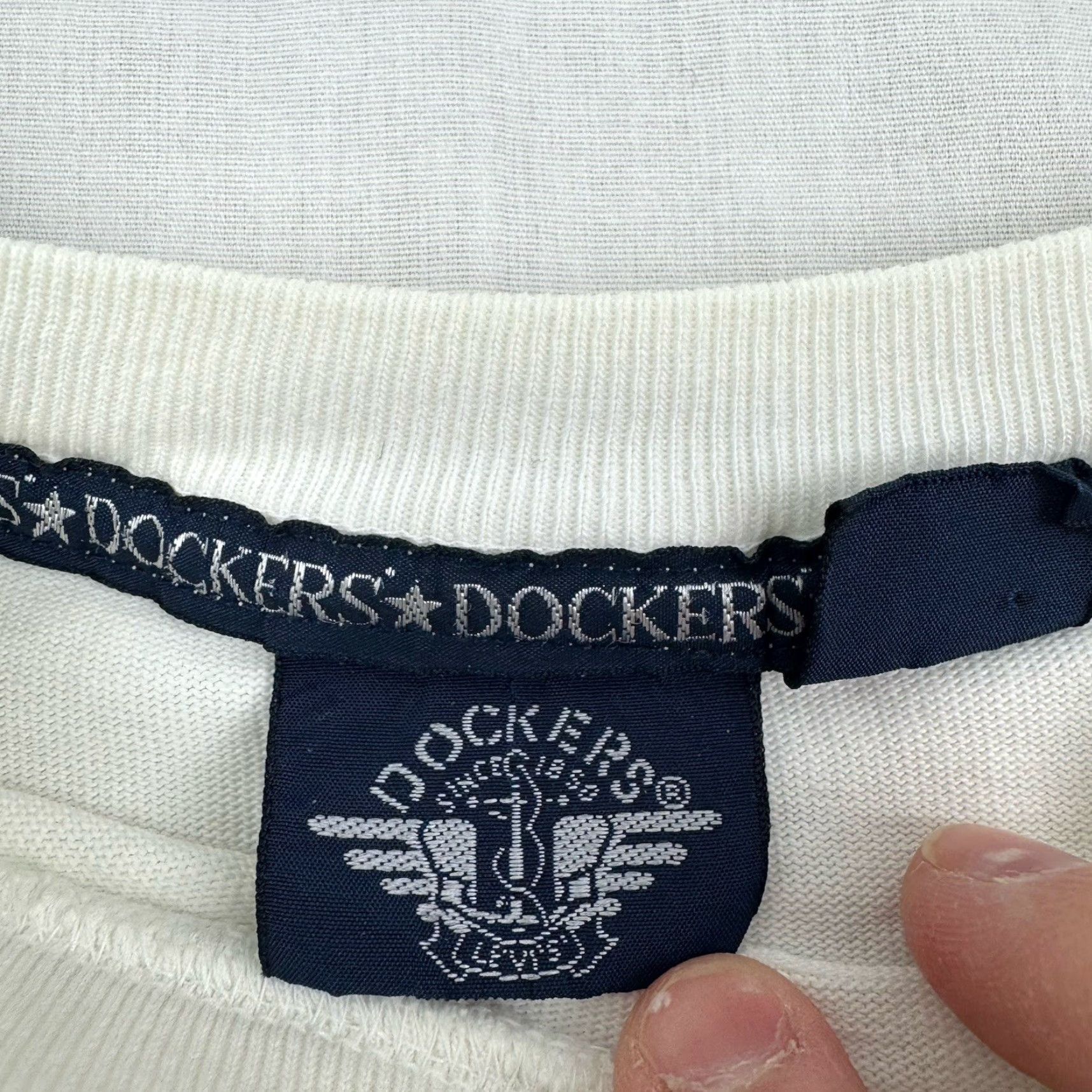 Dockers VINTAGE Dockers Long Sleeve Shirt Womens Medium Striped Nautical Boating 80s 90s Size M / US 6-8 / IT 42-44 - 4 Thumbnail