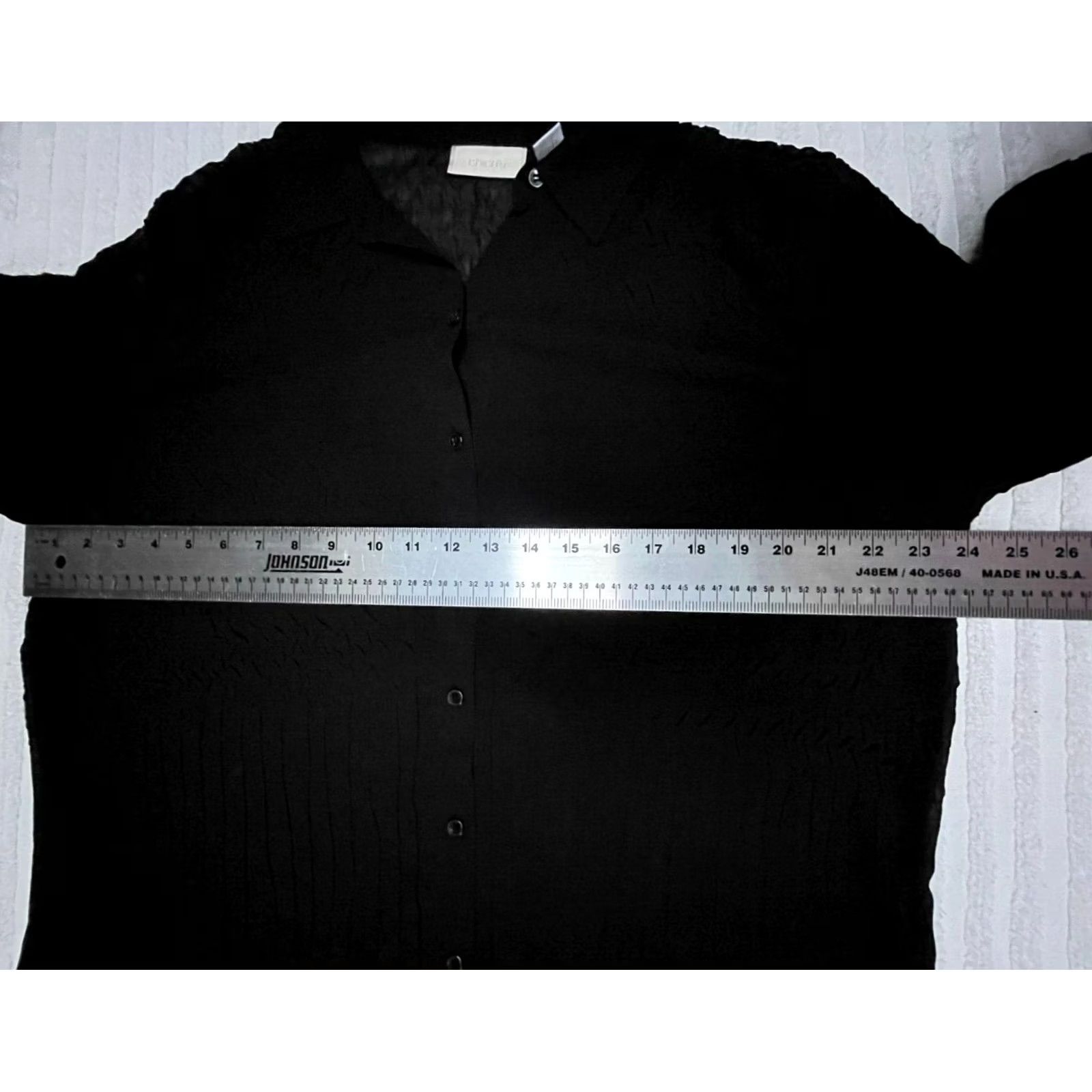 Vintage Chico's Womens Black Long Sleeve Shirt Blouse Top Size 2 Tunic Size XS / US 0-2 / IT 36-38 - 6 Thumbnail