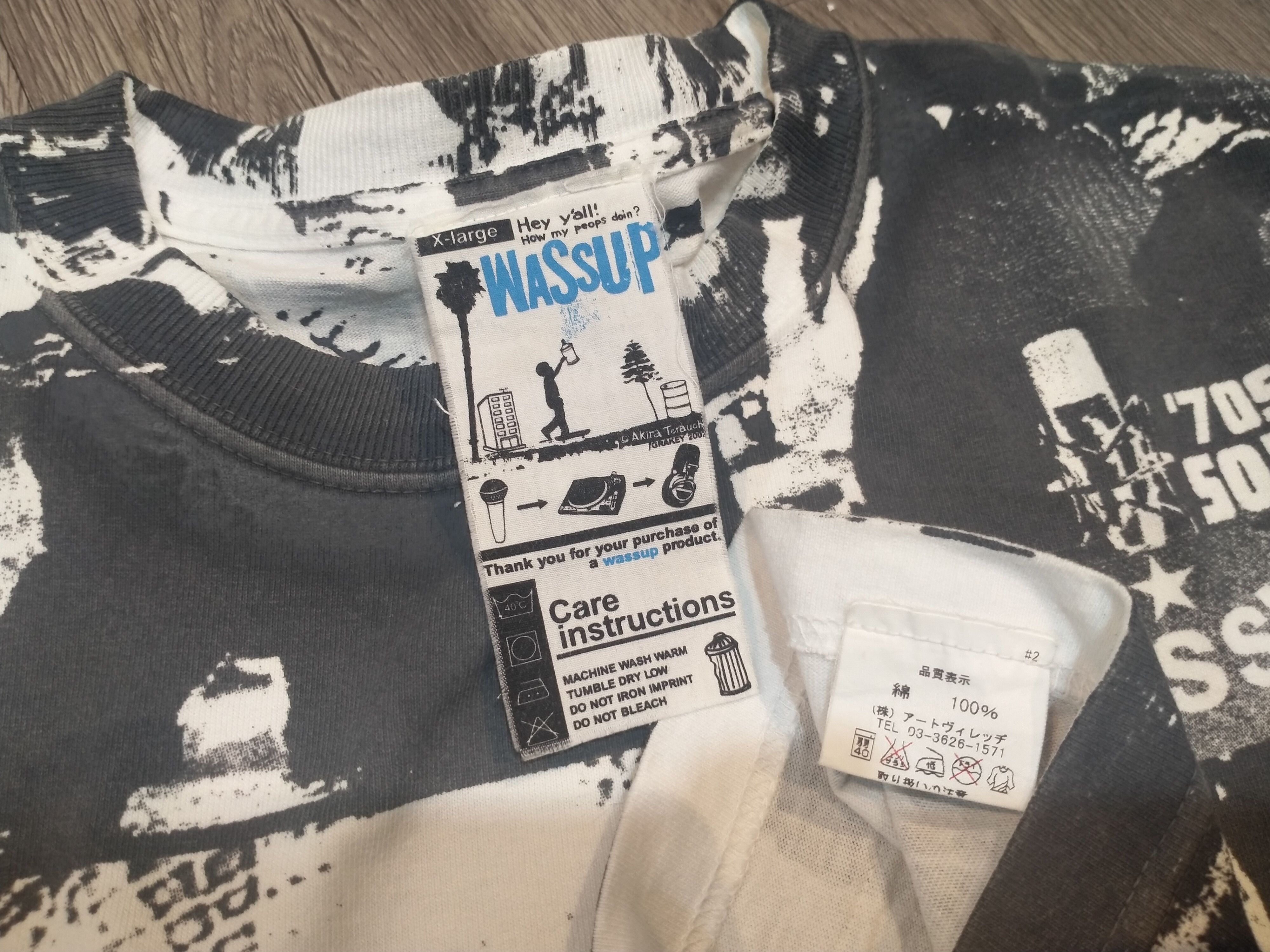 Japanese Brand Vintage Streetwear Wassup 70s Soul Art By Grakey Size US XL / EU 56 / 4 - 3 Thumbnail