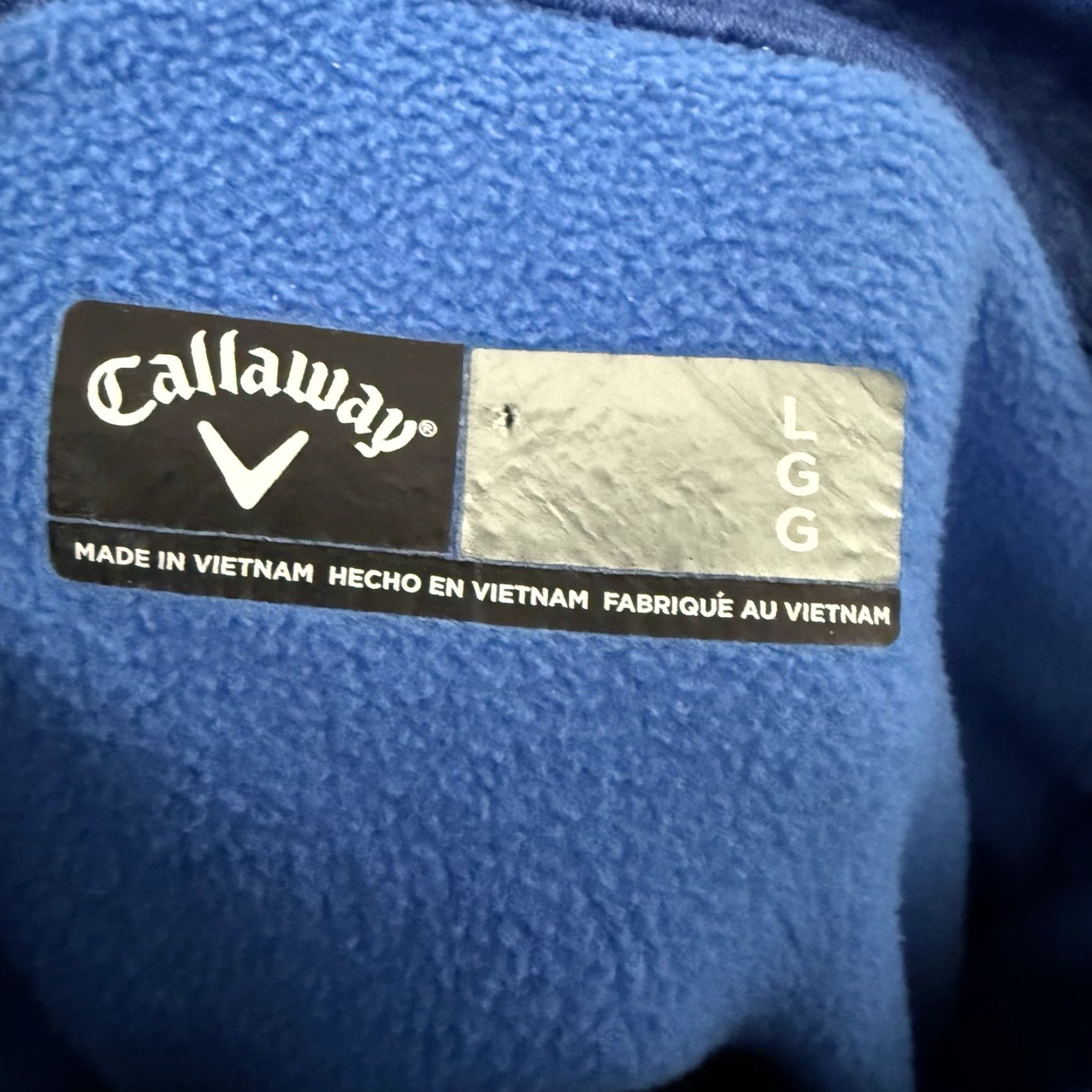 Callaway Callaway Pullover Sweatshirt Mens Large Blue 1/4 Zip Fleece Lined Golf Pocket Mock Neck Size US L / EU 52-54 / 3 - 2 Thumbnail
