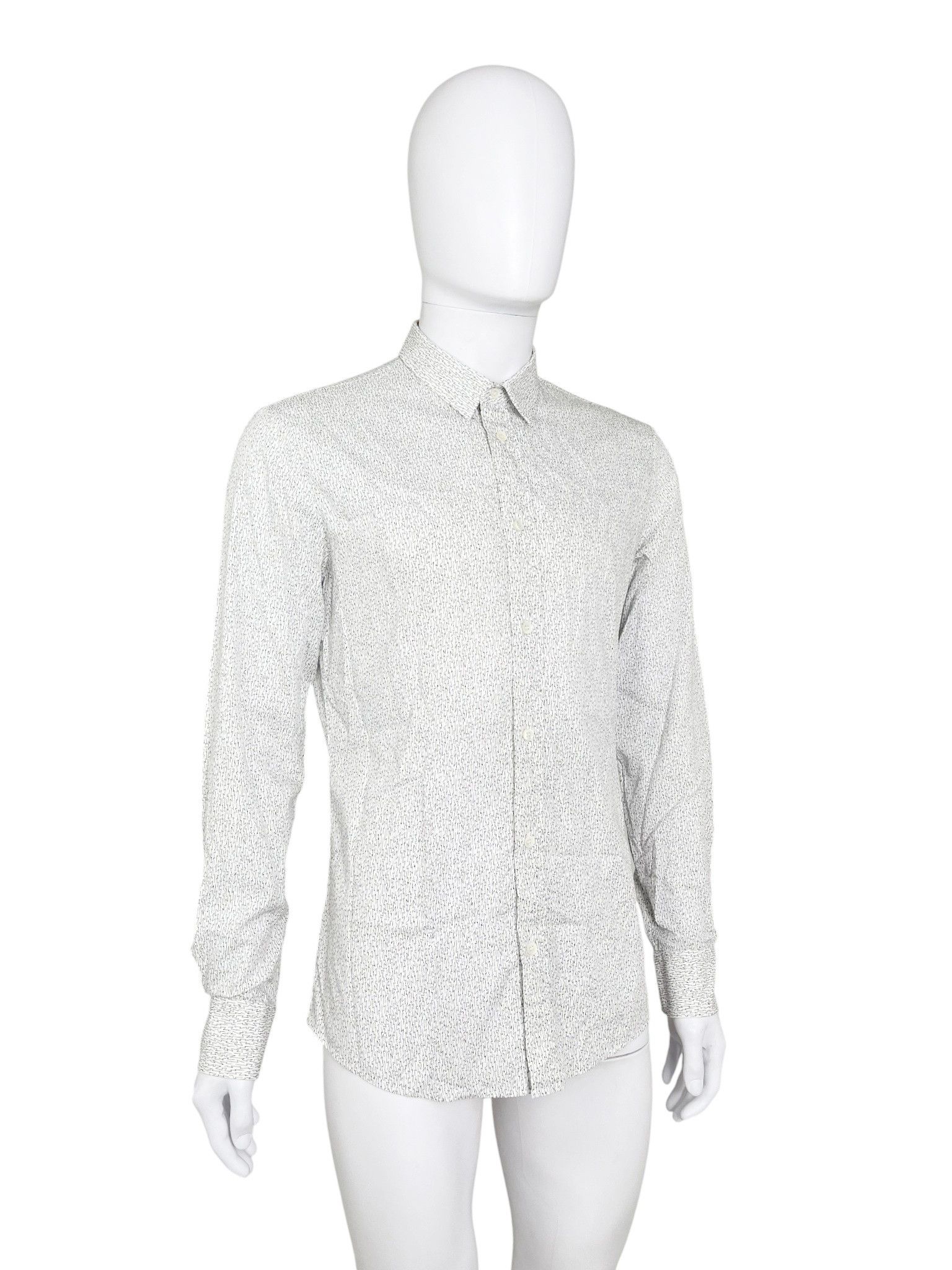 Maison Margiela by Martin S/S 2008 Black Lightining Pattern White Shirt Size US L / EU 52-54 / 3 - 2 Thumbnail
