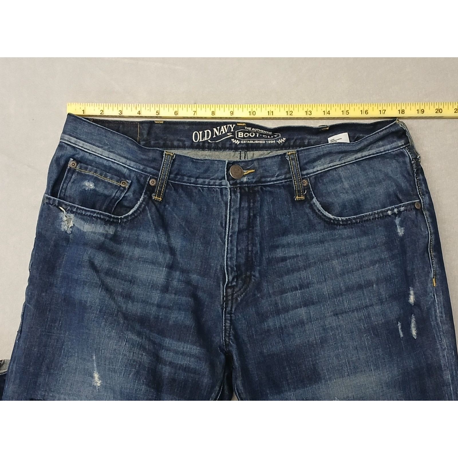 Old Navy Old Navy (38x30) Relaxed Fit Boot Cut Blue Jeans Size US 38 / EU 54 - 5 Thumbnail