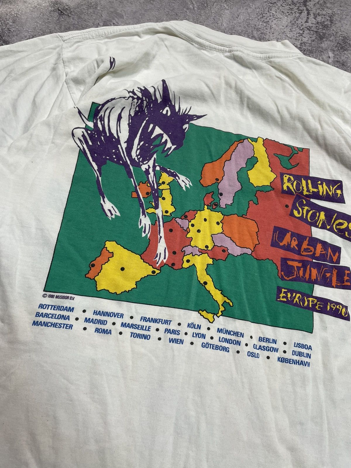 Band Tees × Vintage Vintage ROLLING STONES 1989 T Shirt Graphic Tee Band Tour Size US L / EU 52-54 / 3 - 8 Thumbnail