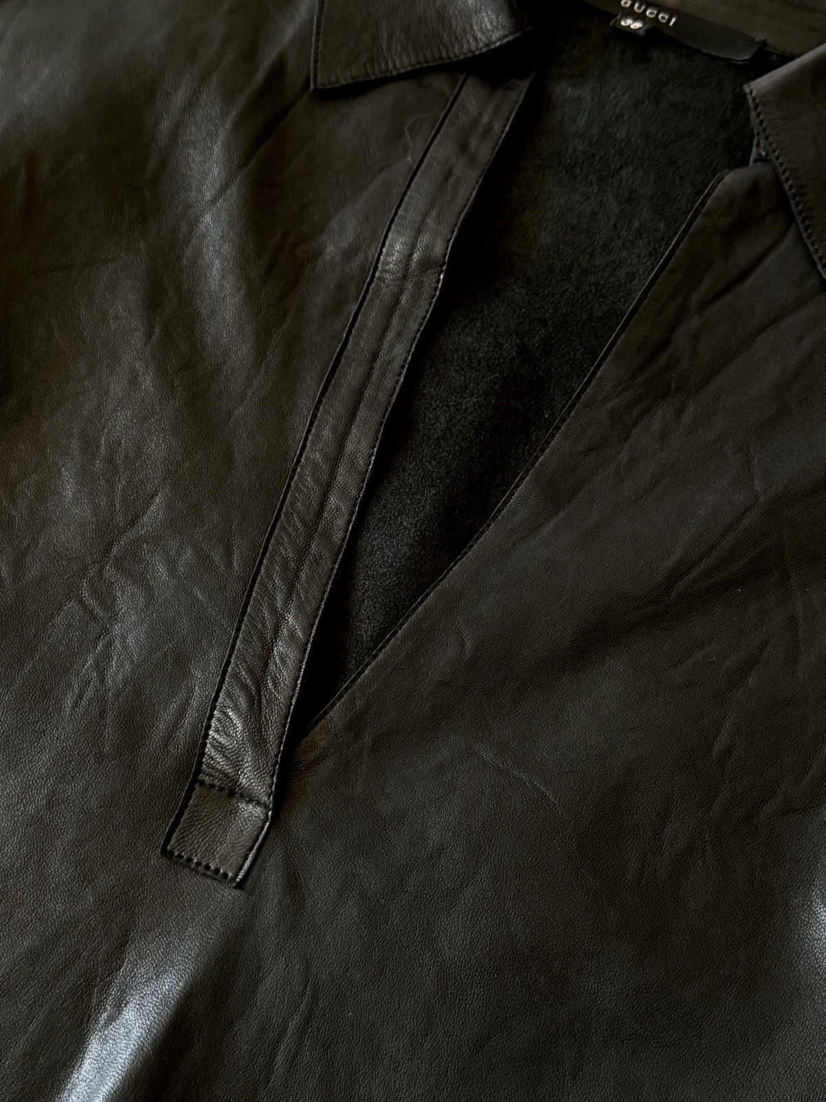 Gucci × Tom Ford Archive Gucci - Tom Ford - FW1997 - Calfskin Vareuse Shirt Size XS / US 0-2 / IT 36-38 - 3 Thumbnail