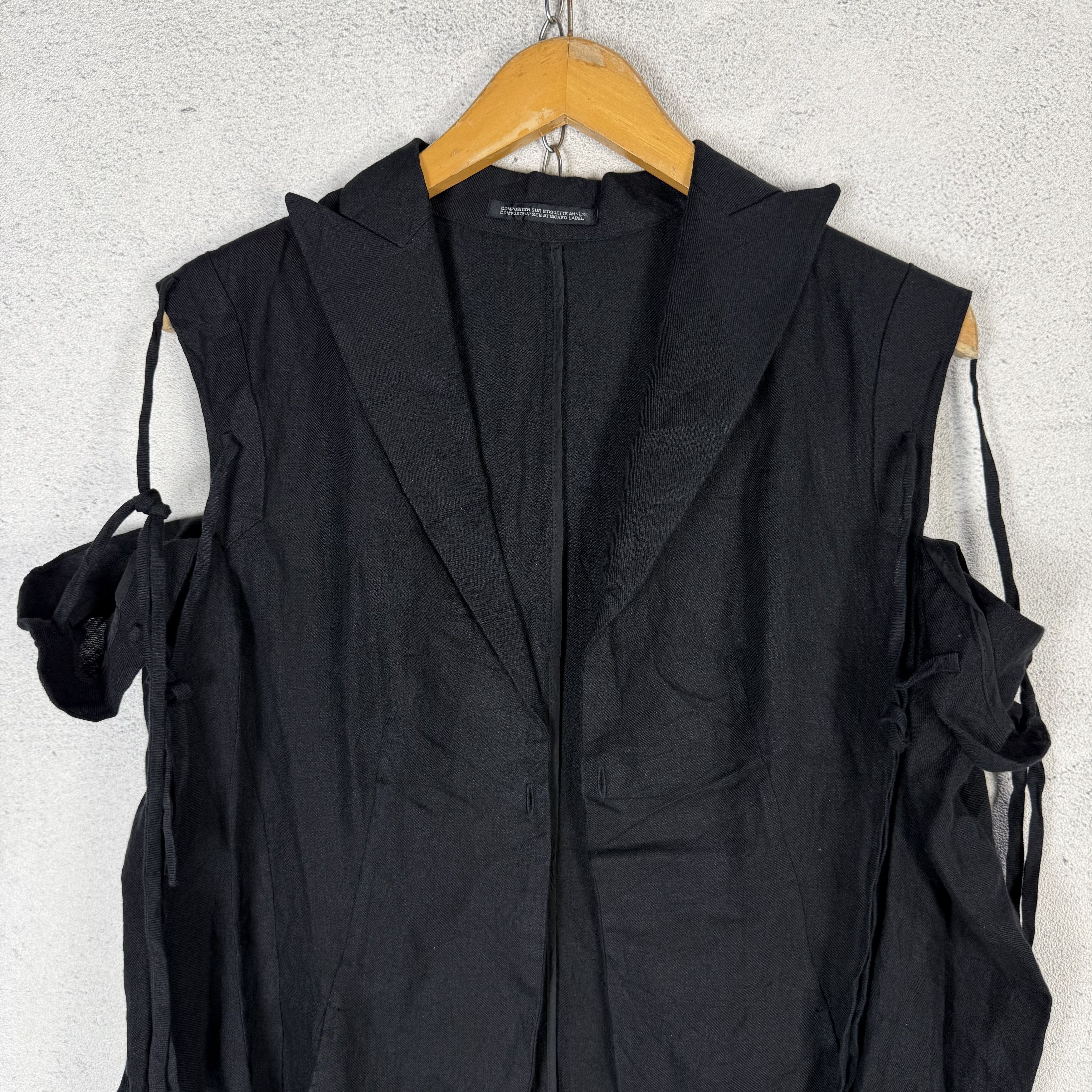 Yohji Yamamoto NOIR Yohji Yamamoto Black Blazer Outer Shirt Size S / US 4 / IT 40 - 2 Thumbnail