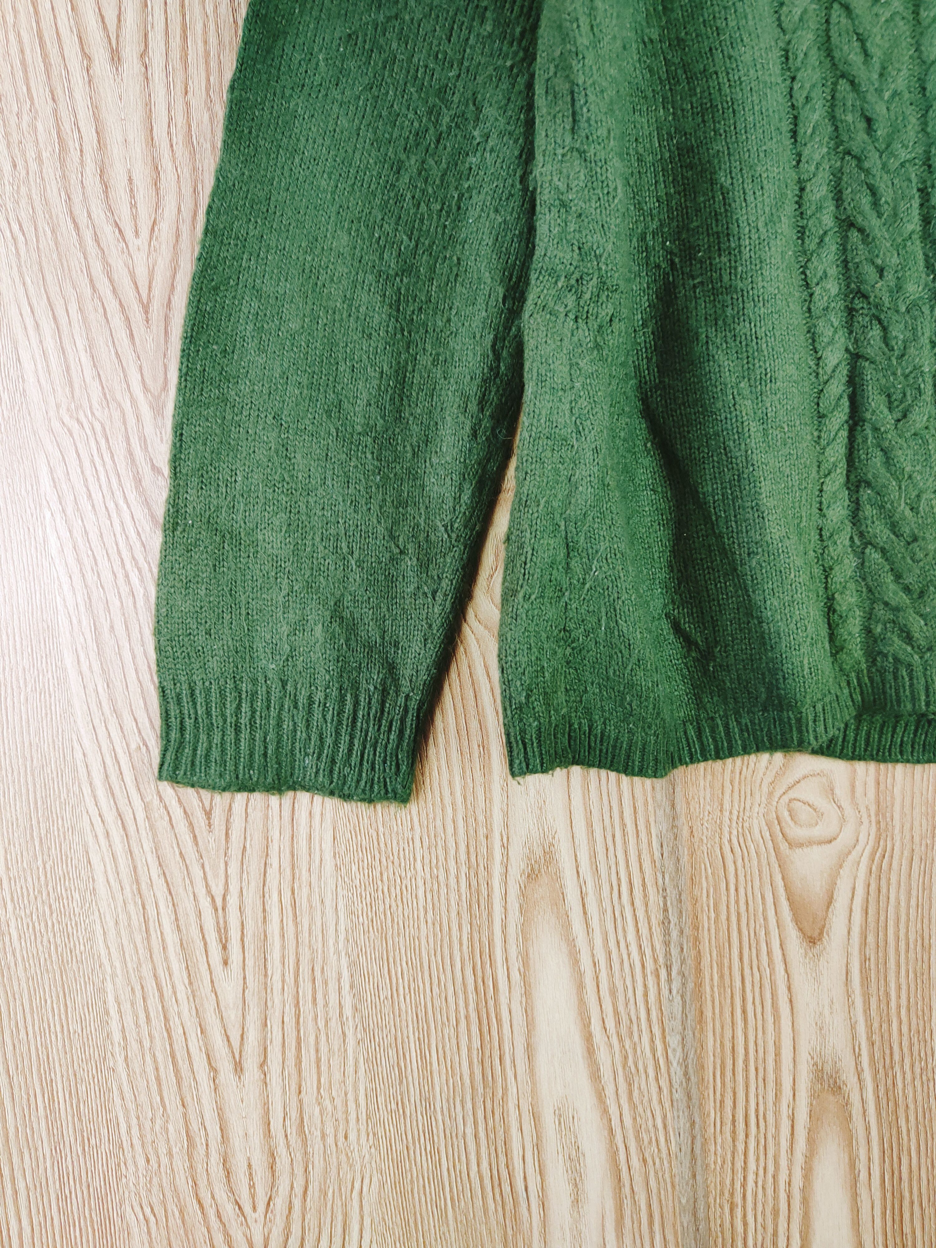 Aran Isles Knitwear × Japanese Brand × Vintage Cloudnine Green Knitwear Sweatshirts #W564 Size M / US 6-8 / IT 42-44 - 4 Thumbnail