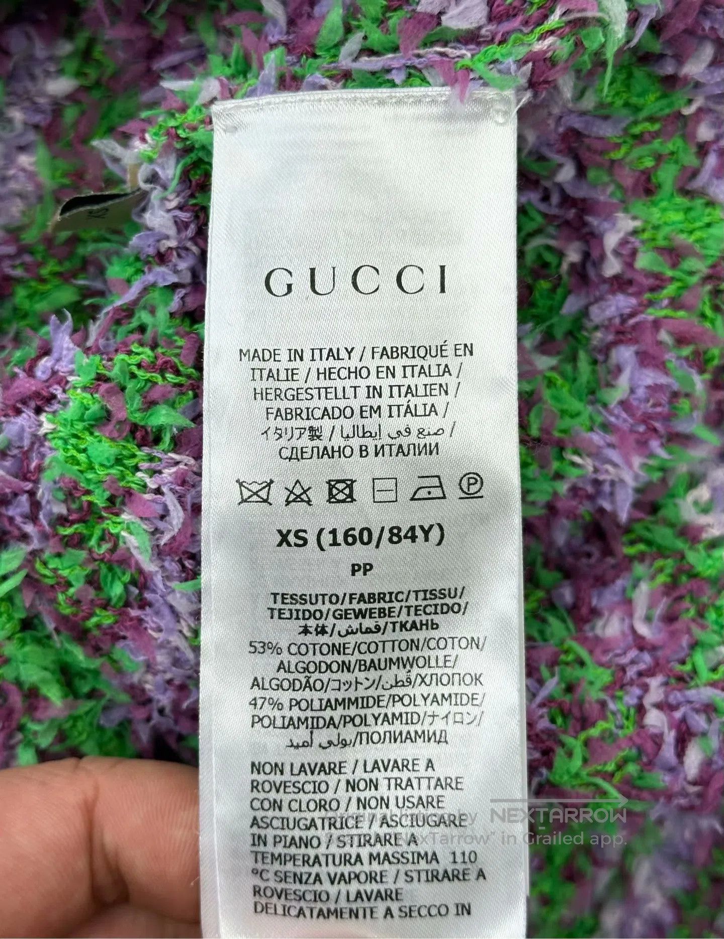 Gucci Guicci Color Block Double G Full Print Logo Knit Short Sle Size XS / US 0-2 / IT 36-38 - 4 Thumbnail