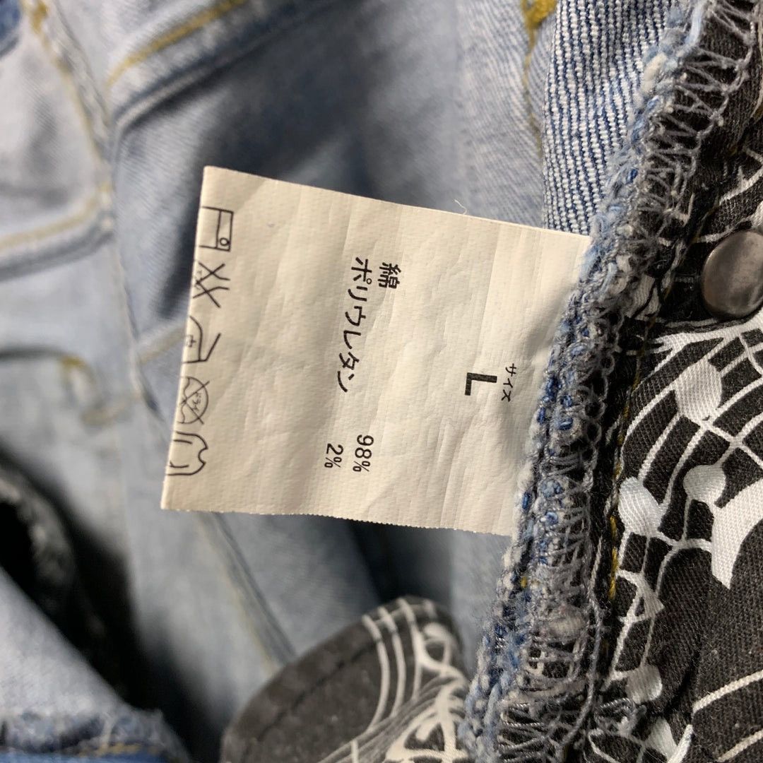Number (N)ine NUMBER NINE NANO UNIVERSE CROPPED DISTRESSED DENIM JEANS Size US 33 - 11 Thumbnail