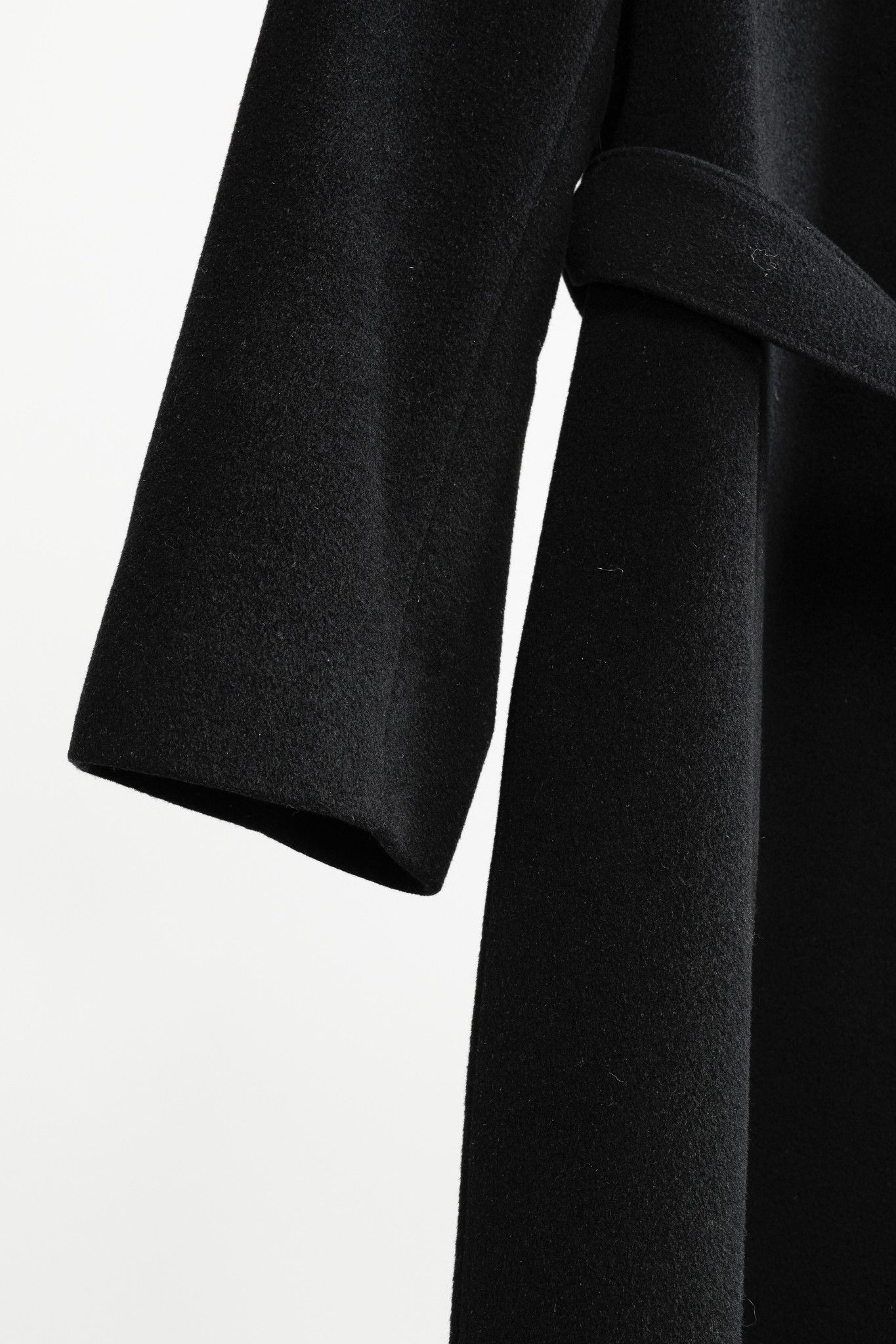 Holt Renfrew Holt Renfrew Black Wool Fur-Collar Belted Maxi Coat Size M / US 6-8 / IT 42-44 - 6 Thumbnail