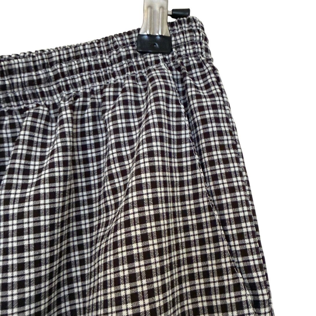 Vintage Vintage 80s Black and White Plaid Grid Print Stretchy Pants Size 32" / US 10 / IT 46 - 6 Thumbnail